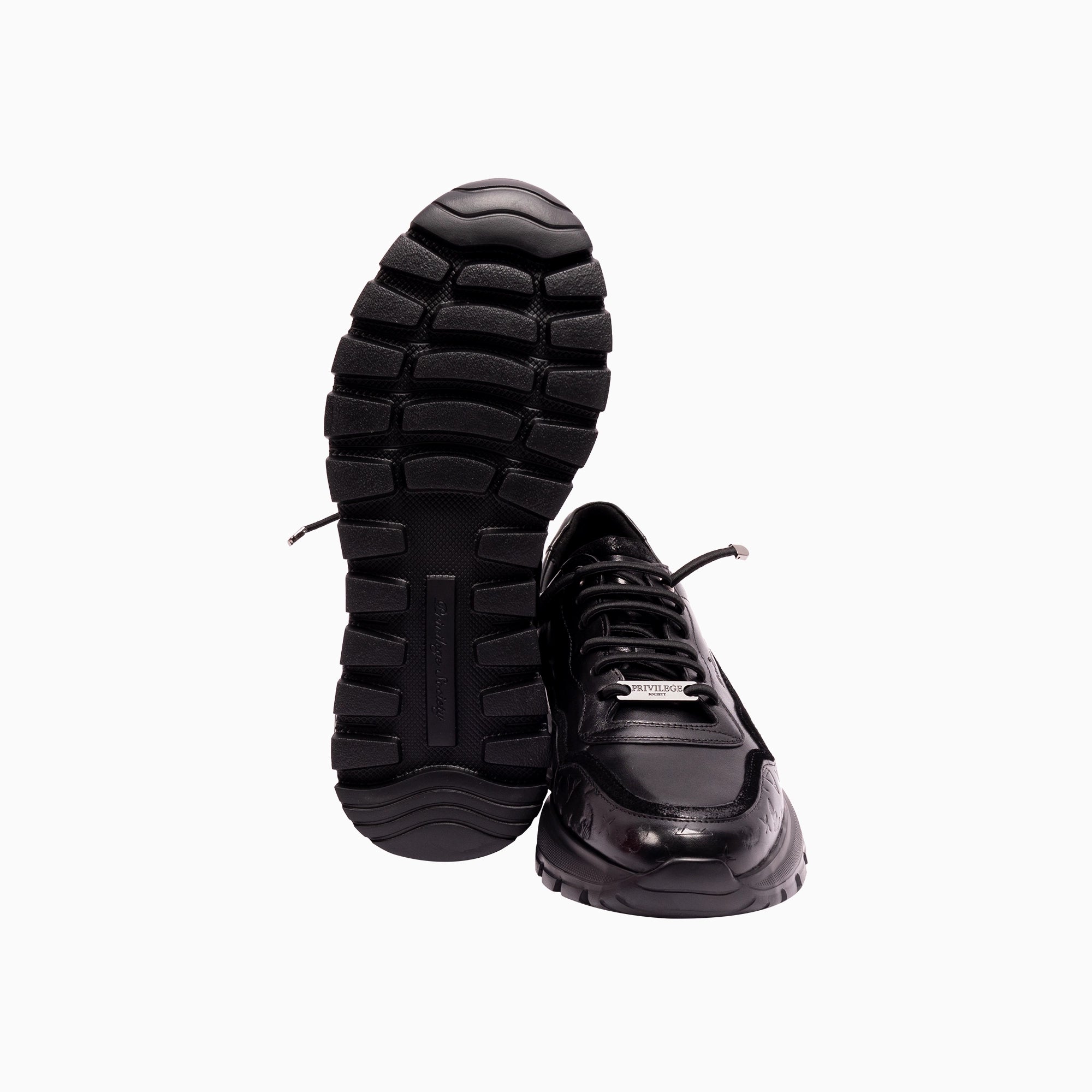 Men's Monogram Leather HC Sneaker Privilege Society - Tops and Bottoms USA