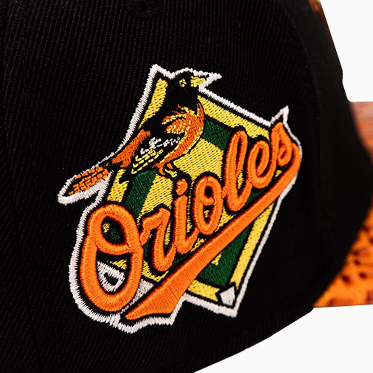 Baltimore Orioles MLB Leather Visor Snapback Hat Pro Standard - Tops and Bottoms USA