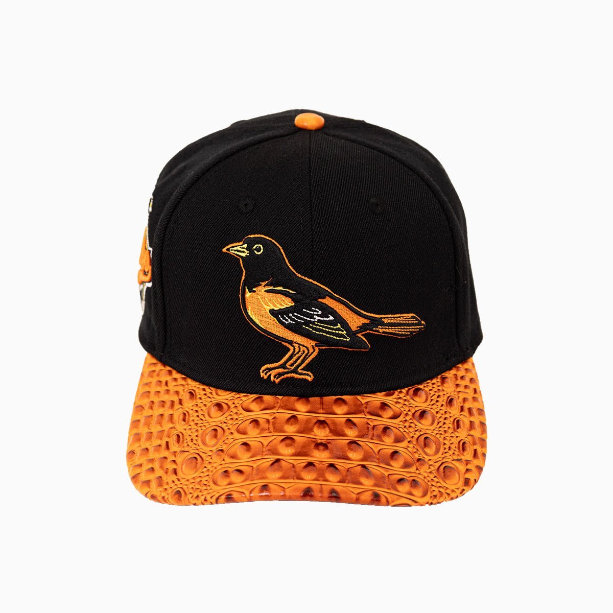 Baltimore Orioles MLB Leather Visor Snapback Hat Pro Standard - Tops and Bottoms USA