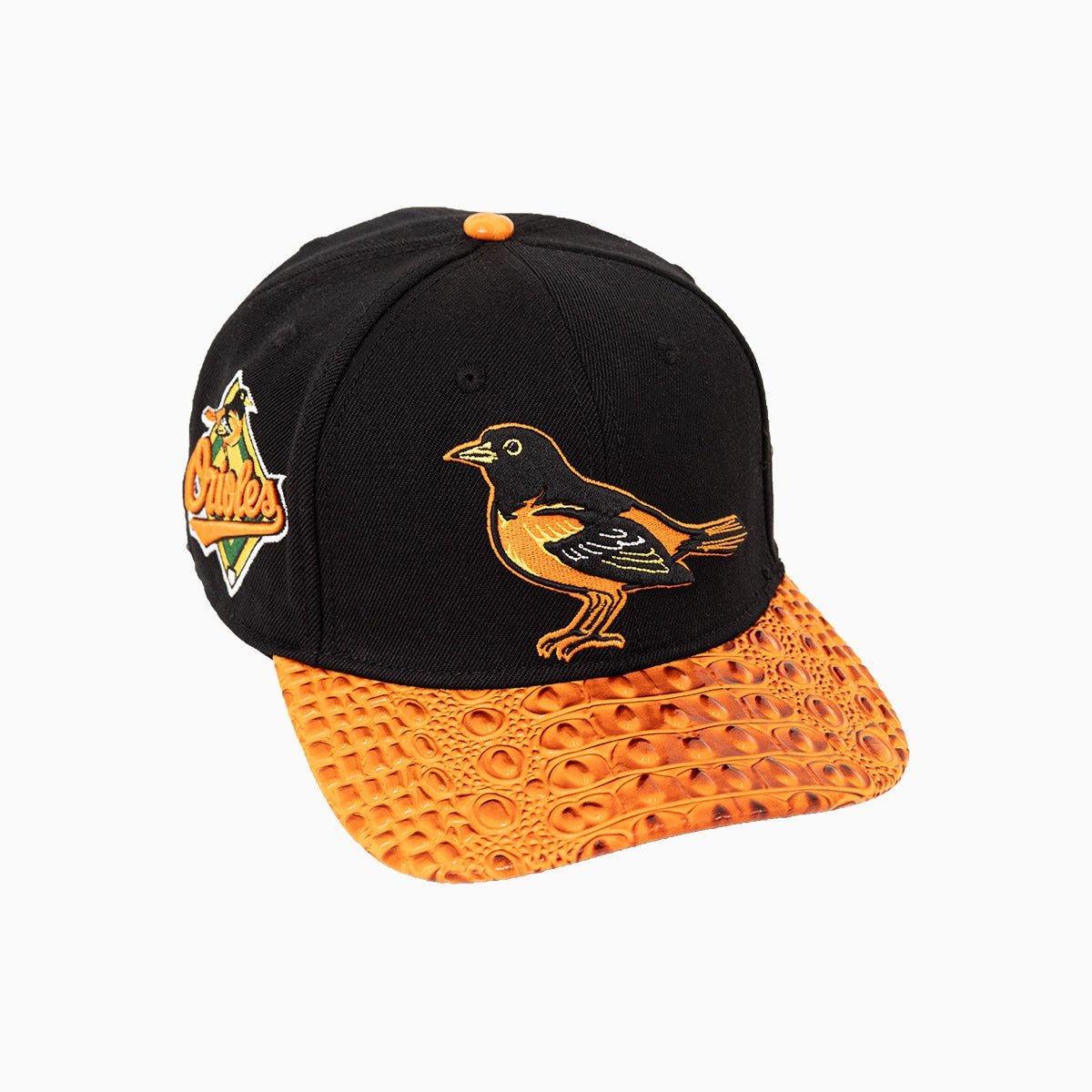 Baltimore Orioles MLB Leather Visor Snapback Hat Pro Standard - Tops and Bottoms USA