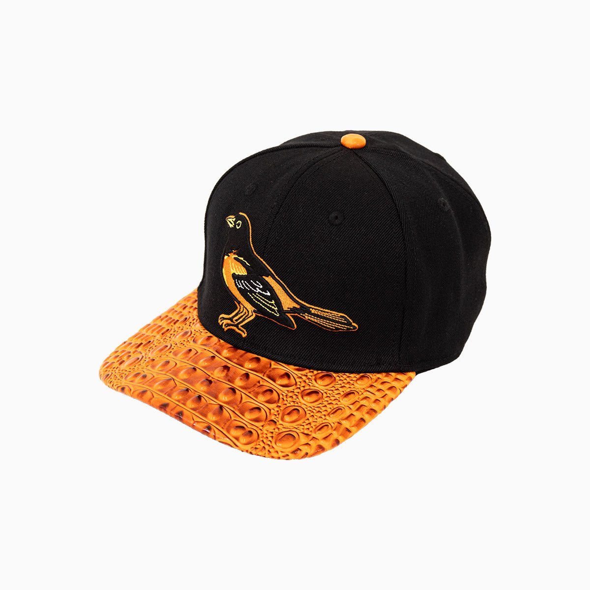 Baltimore Orioles MLB Leather Visor Snapback Hat Pro Standard - Tops and Bottoms USA