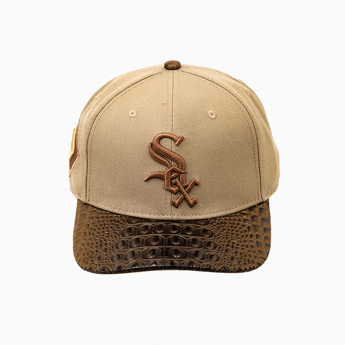 Pro Standard Chicago White Sox MLB Leather Visor Wool Snapback Hat