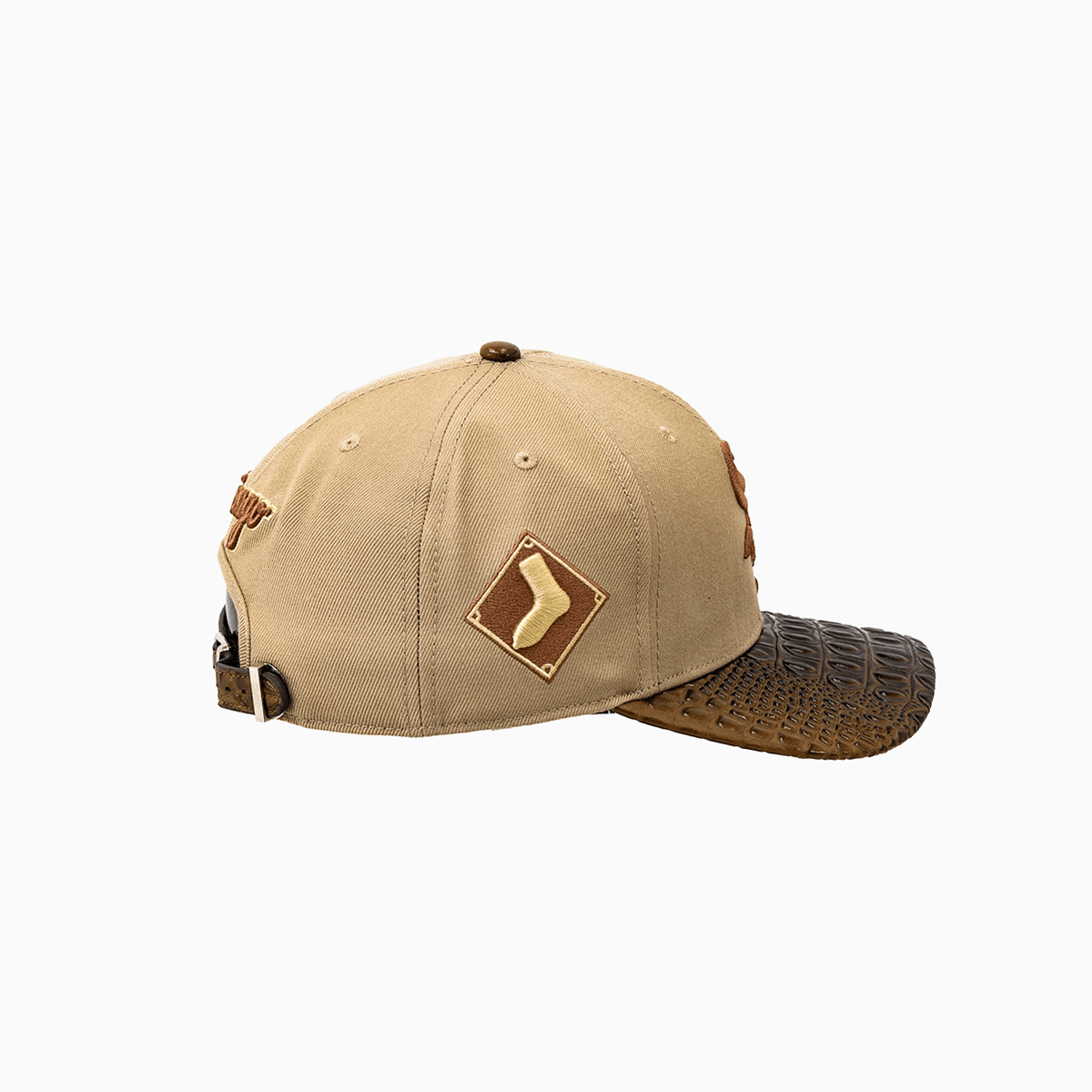 Chicago White Sox MLB Leather Visor Wool Snapback Hat