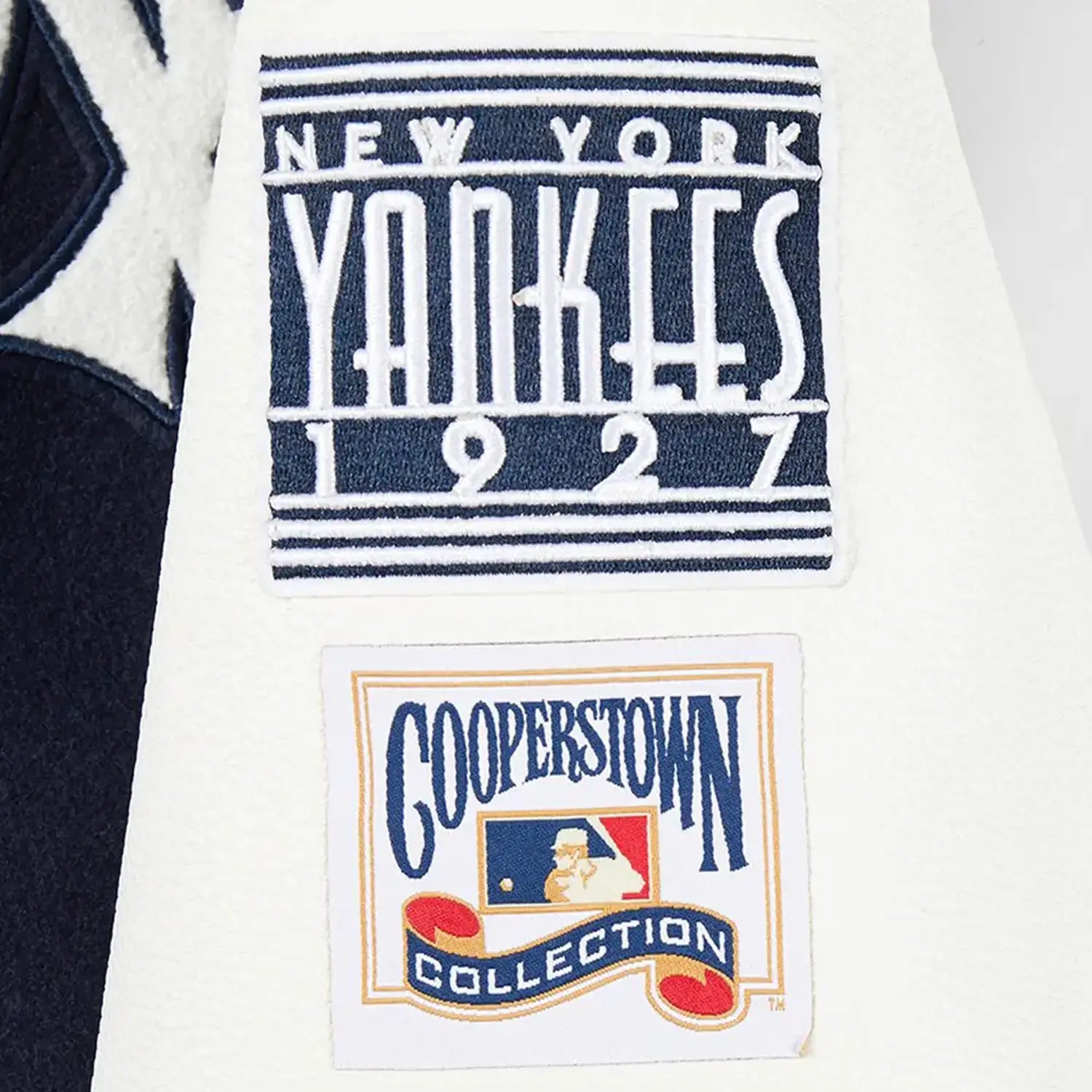 Chaqueta universitaria clásica retro de lana acanalada de los New York Yankees MLB para niños