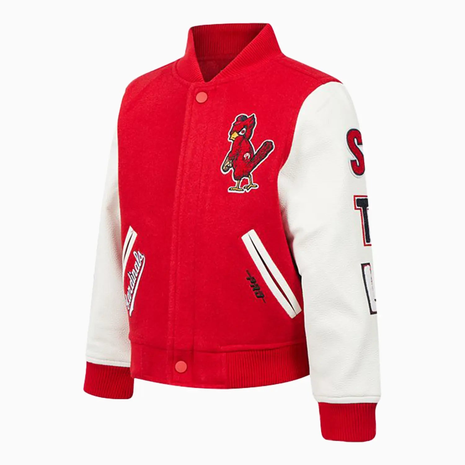 Chaqueta universitaria clásica de lana de los St. Louis Cardinals de la MLB para niños