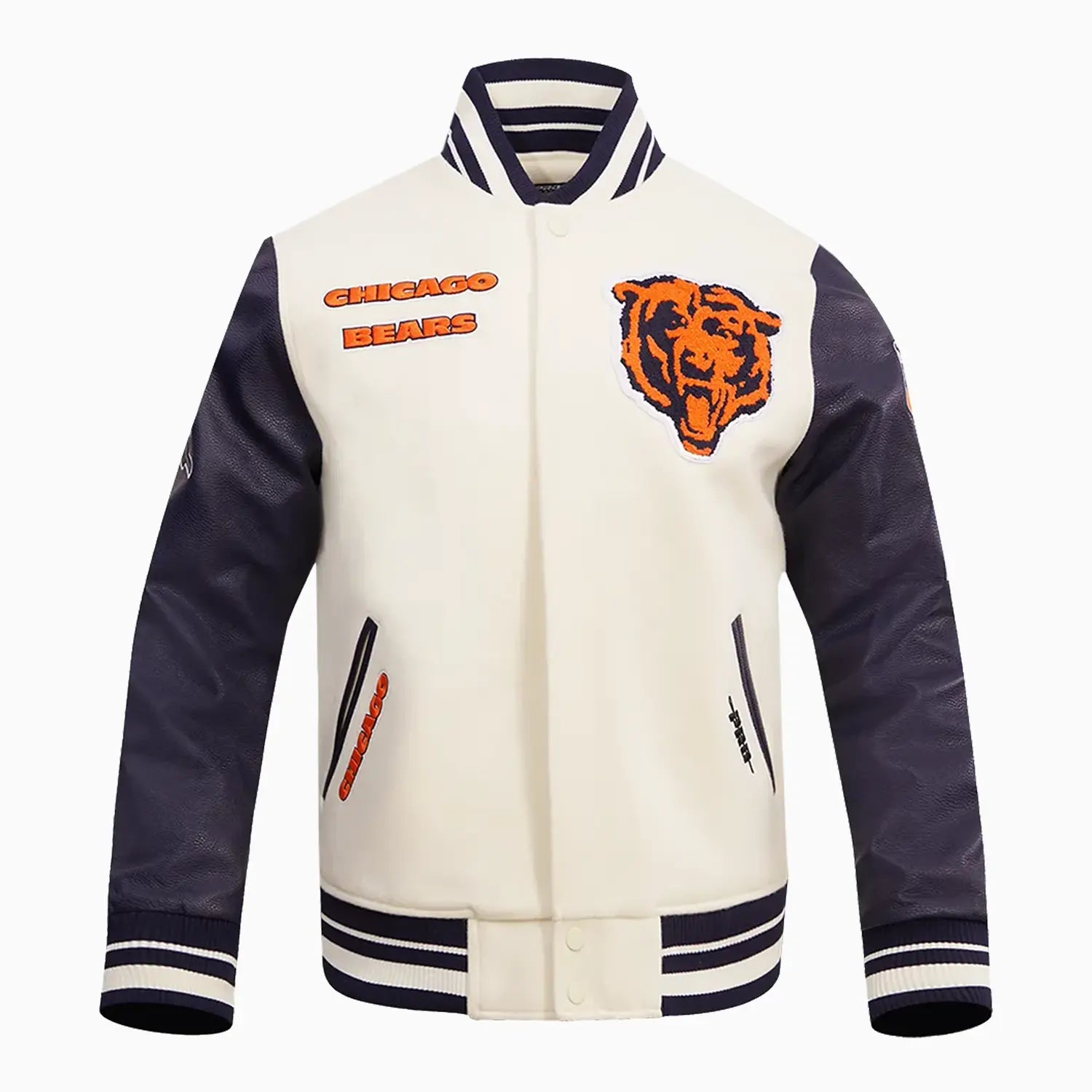 Men's Chicago Bears Retro Classics Varsity Jacket Pro Standard - Tops and Bottoms USA