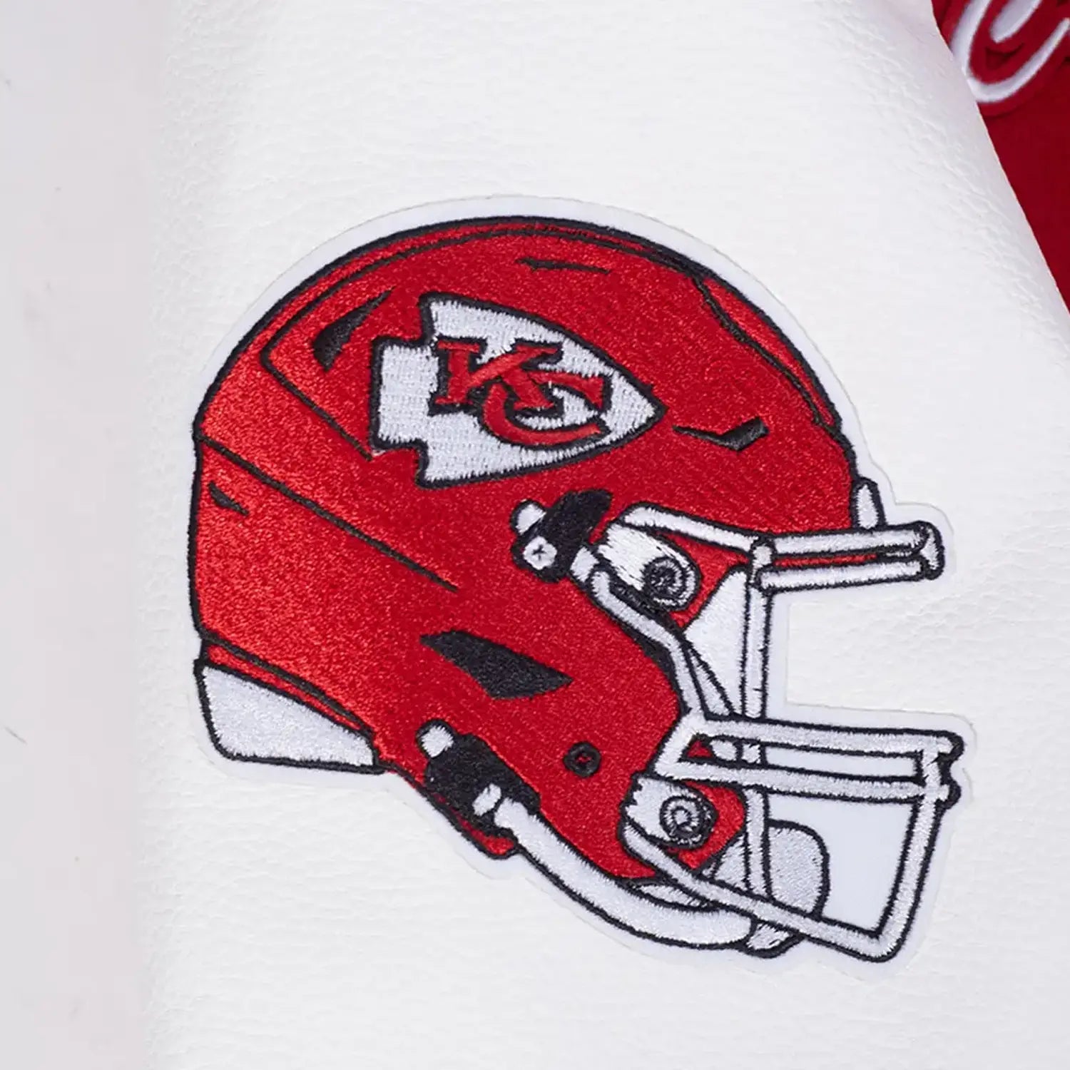 Men's Kansas City Chiefs NFL Team Badge Rib Wool Varsity Jacket