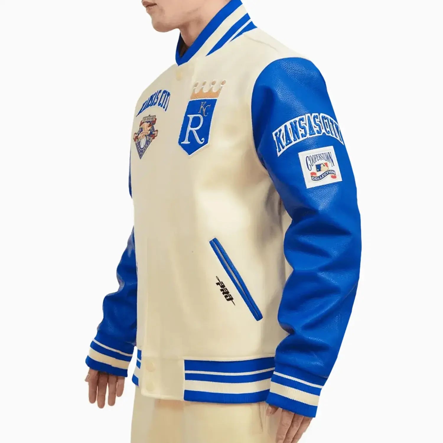 Men's Kansas City Royals MLB Retro Classic Rib Wool Varsity Jacket
