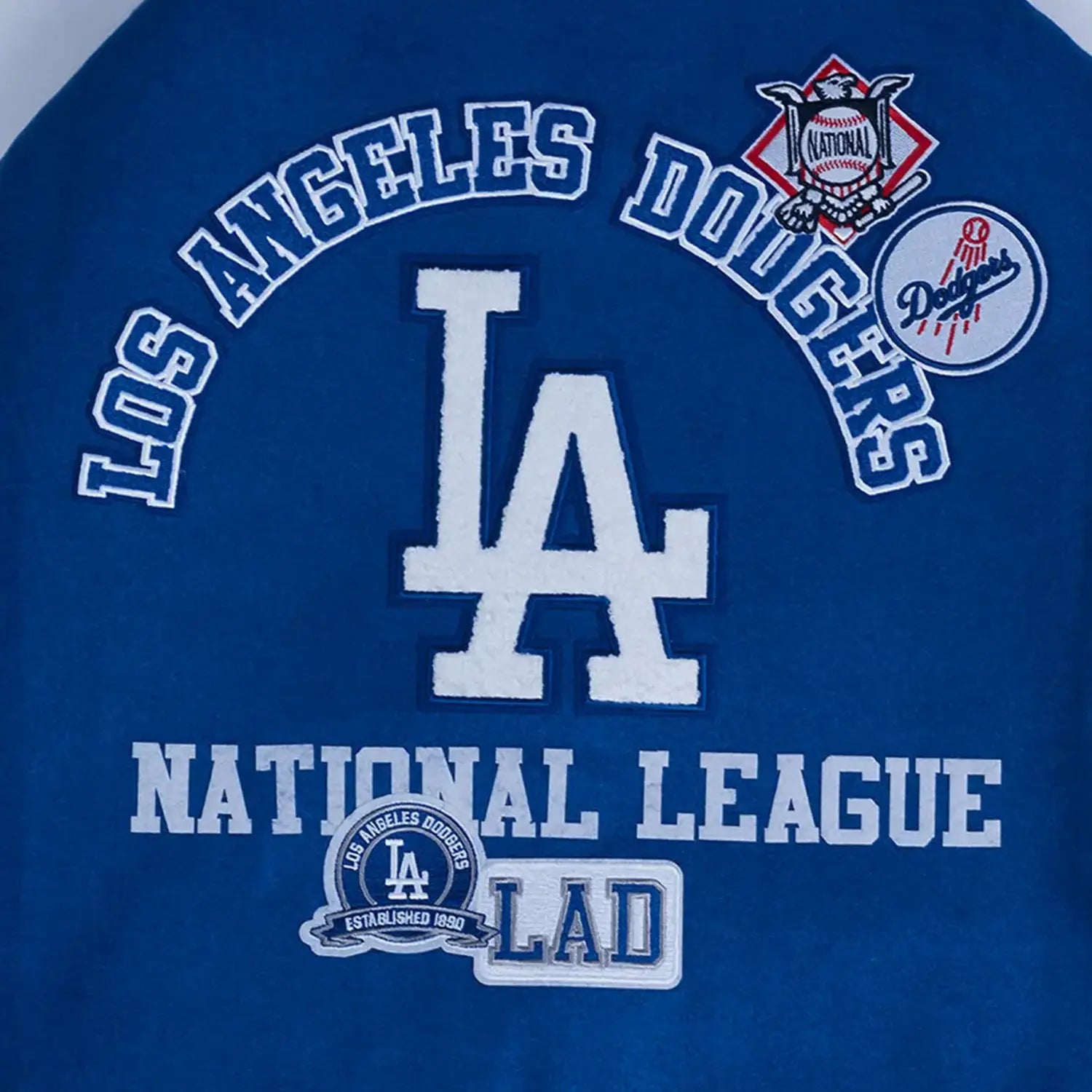 Men's Los Angeles Dodgers MLB Area Code Rib Wool Varsity Jacket