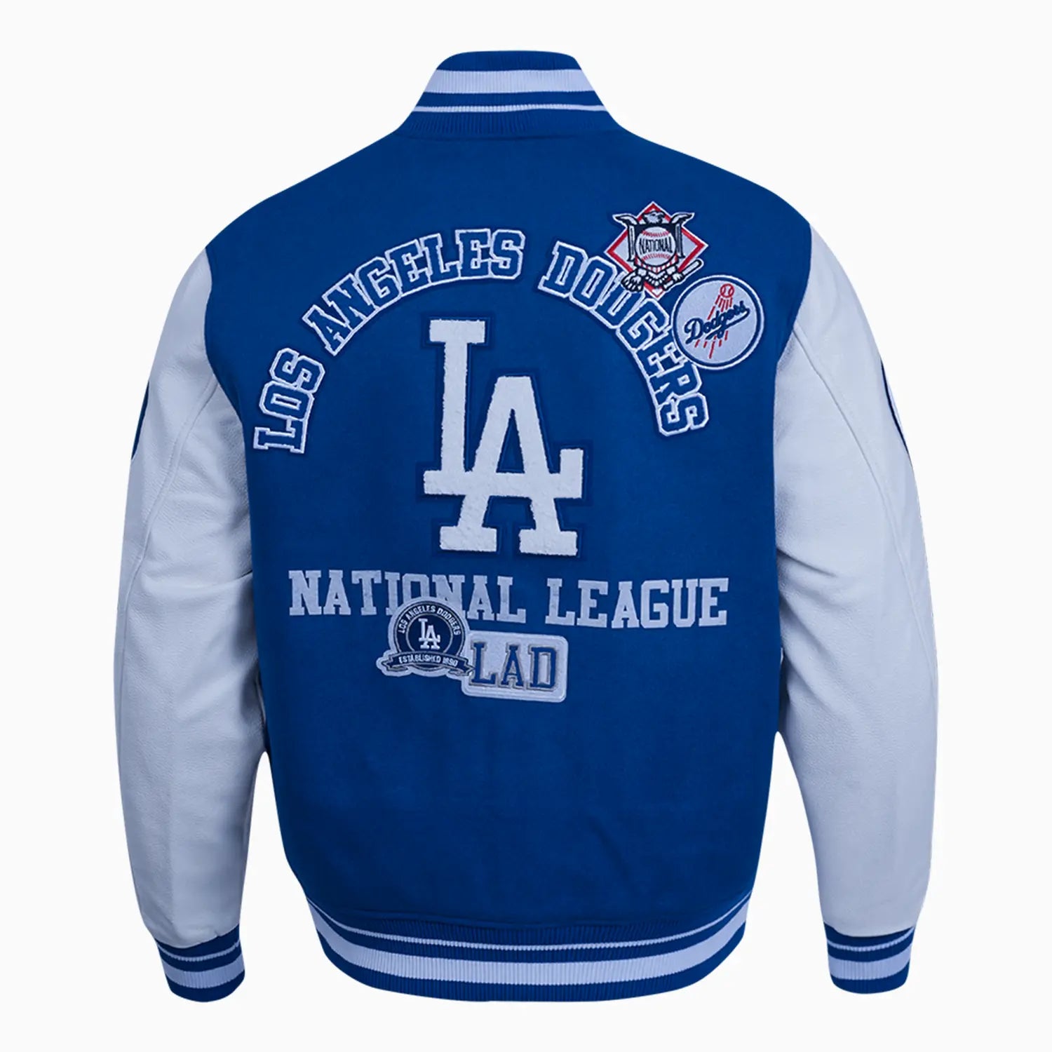 Men's Los Angeles Dodgers MLB Area Code Rib Wool Varsity Jacket