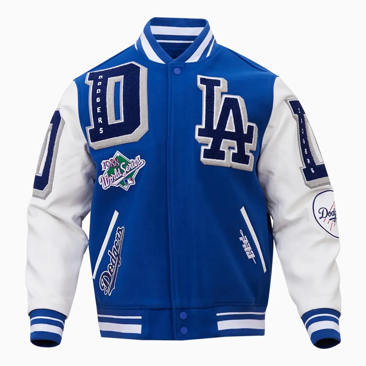 Men's Los Angeles Dodgers MLB Mashup Varsity Jacket Pro Standard - Tops and Bottoms USA