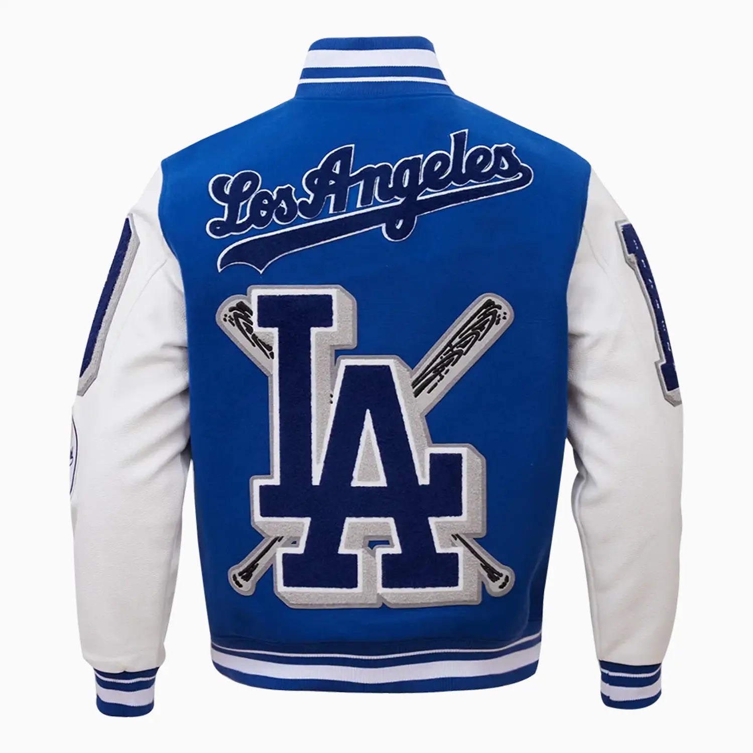 Men's Los Angeles Dodgers MLB Mashup Varsity Jacket Pro Standard - Tops and Bottoms USA