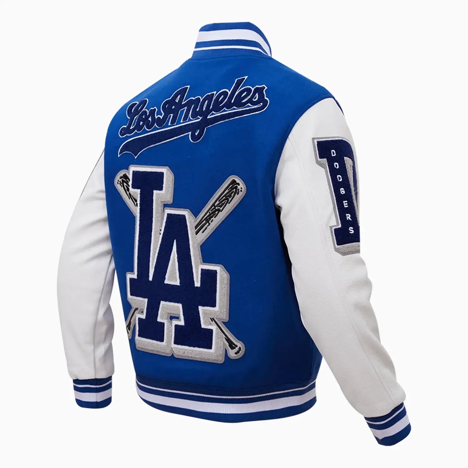 Men's Los Angeles Dodgers MLB Mashup Varsity Jacket Pro Standard - Tops and Bottoms USA