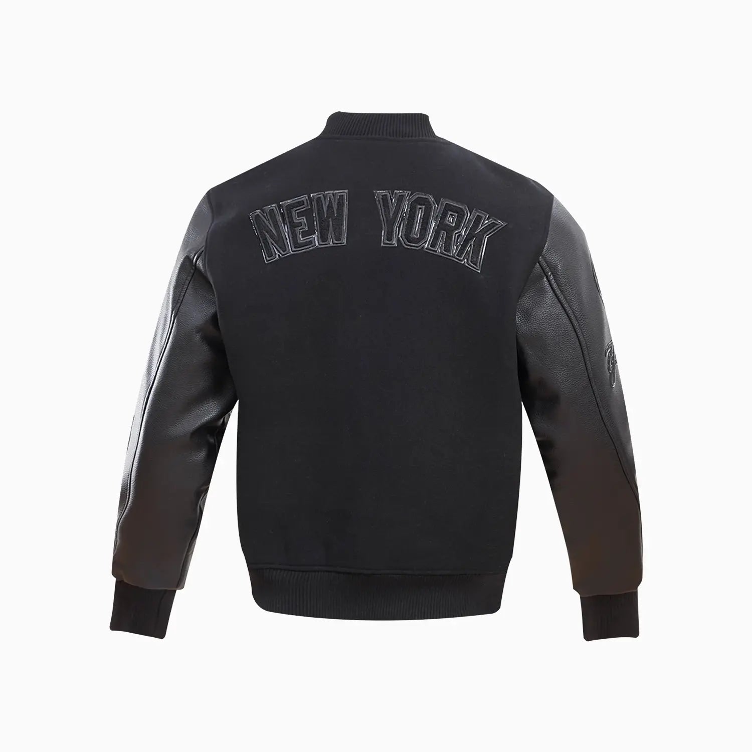 Men's MLB New York Yankees Triple Black Varsity Jacket
