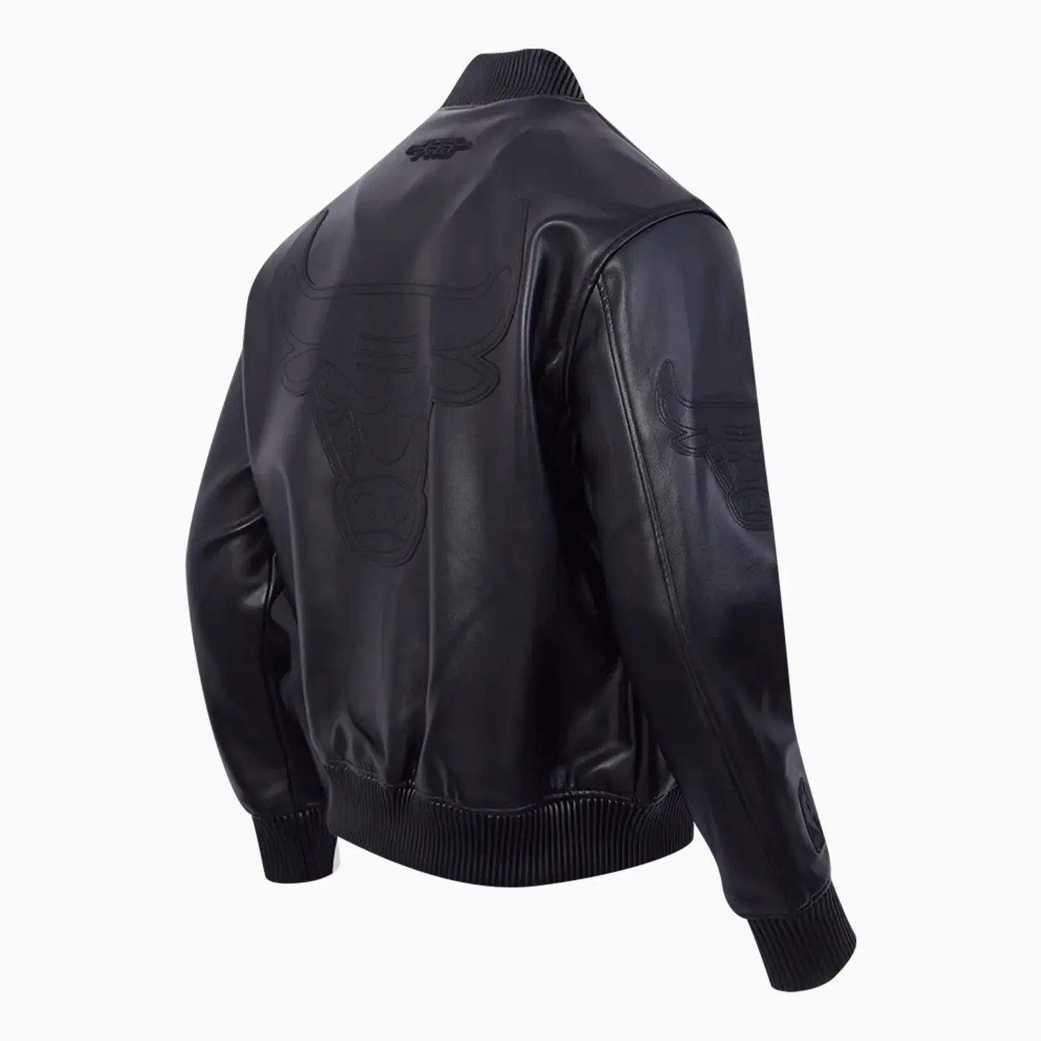 Men's NBA Chicago Bulls Washed Vanguard Leather Varsity Jacket