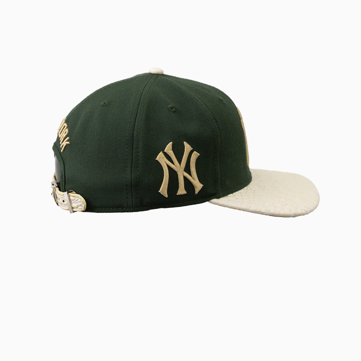 pro-standard-new-york-yankees-mlb-leather-visor-strapback-hat-lny7314908-olv