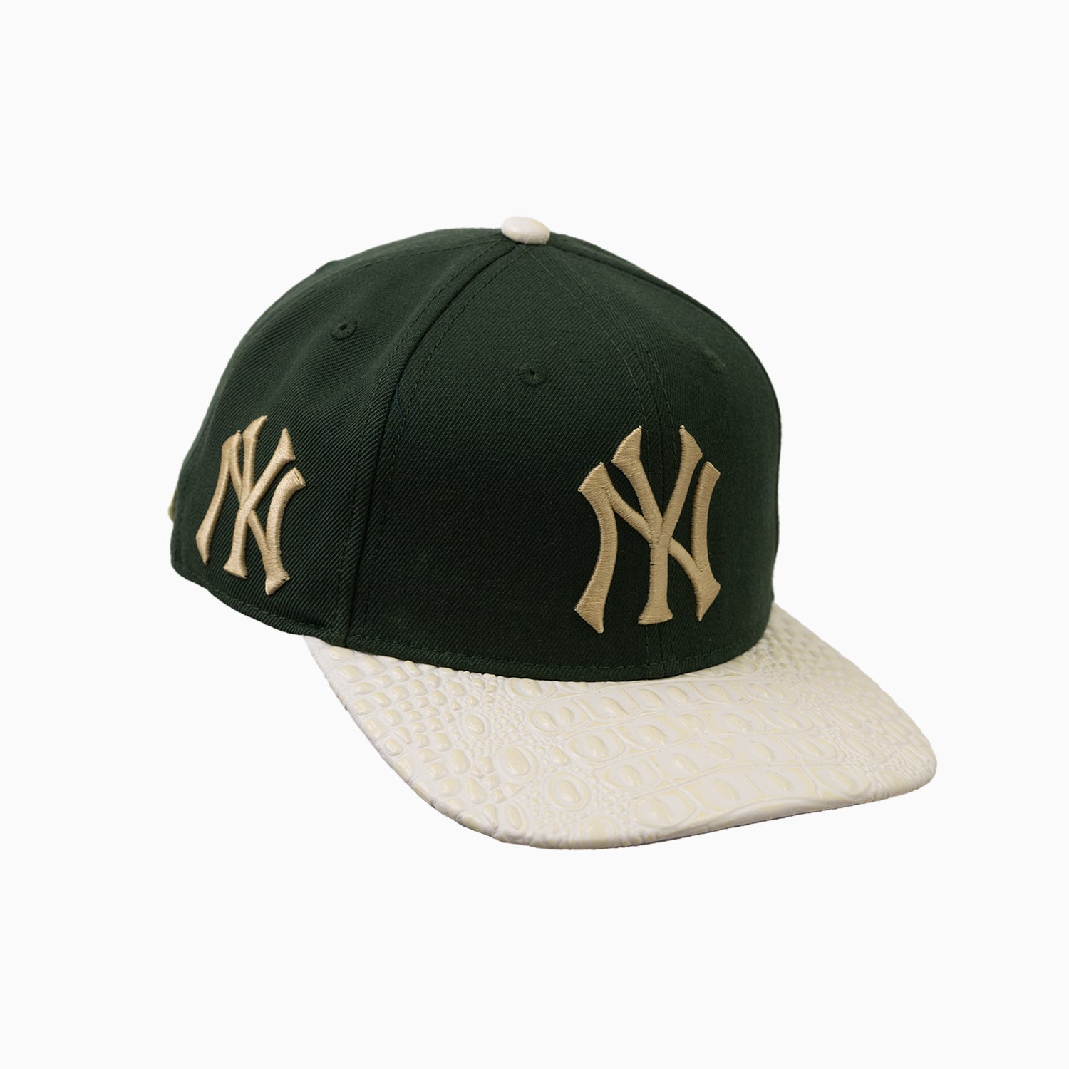 pro-standard-new-york-yankees-mlb-leather-visor-strapback-hat-lny7314908-olv