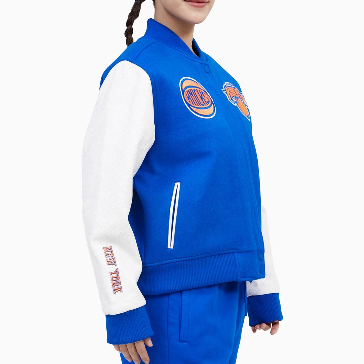Women's New York Knicks NBA Wool Varsity Jacket