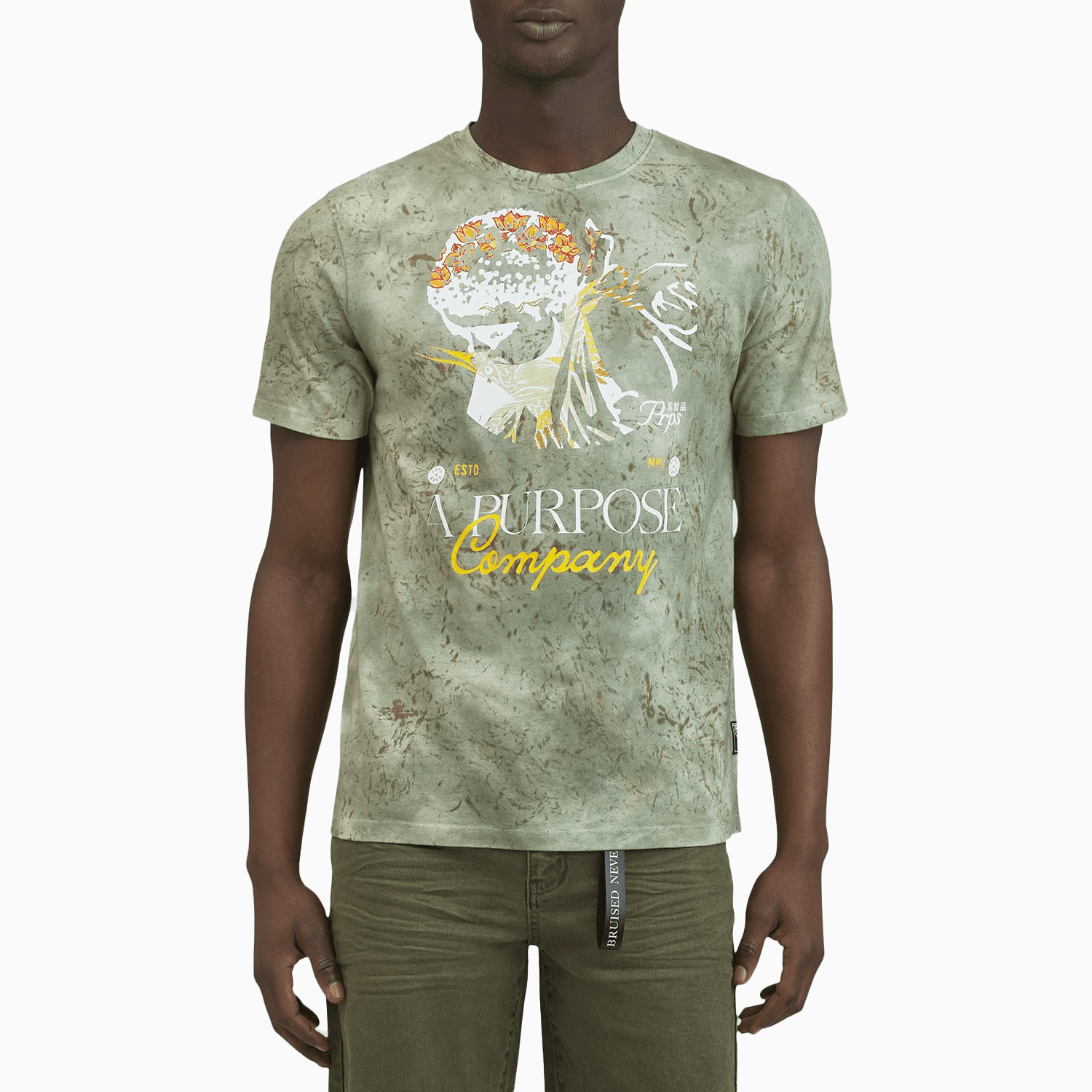 Men's Fire Valley Crew Neck T-Shirt Prps - Tops and Bottoms USA