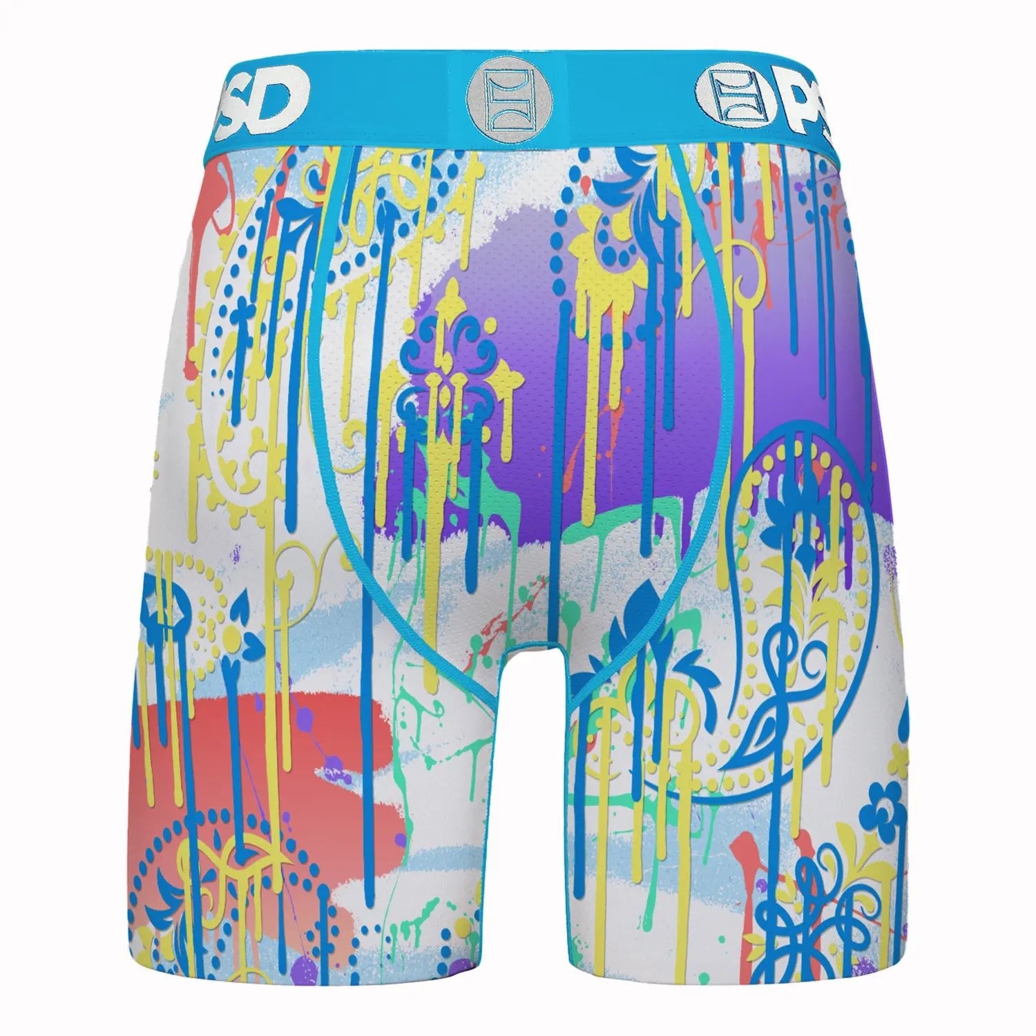 Men's Fresh Paisley Drip Boxers PSD Underwear - Tops and Bottoms USA