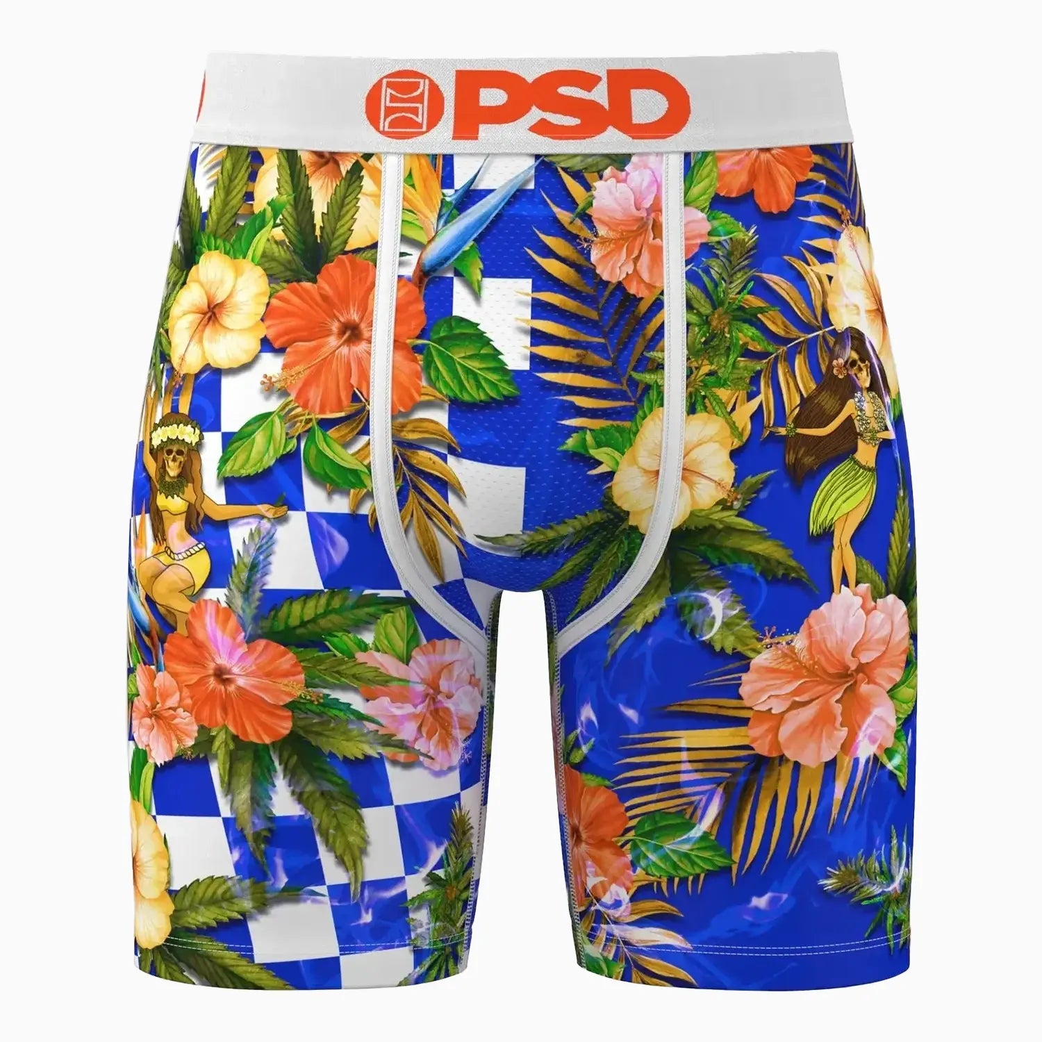 Men's Maui Wowie Check Boxer Briefs PSD Underwear - Tops and Bottoms USA
