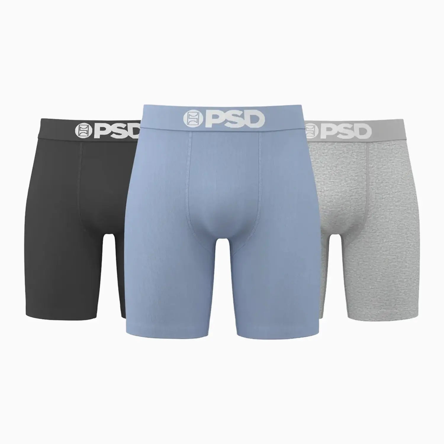Men's Solids 3 Pack Core Light Blue Boxer Brief