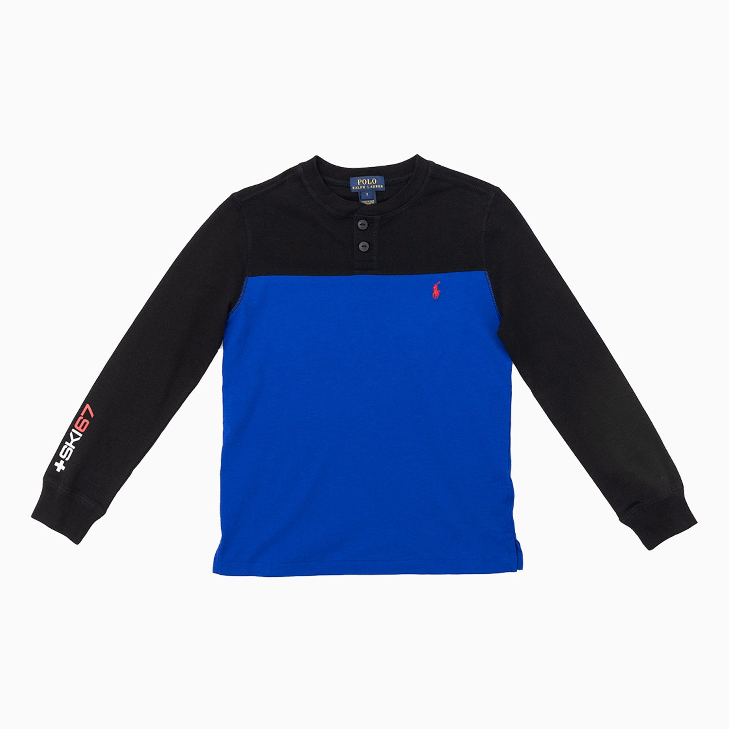 Kid's Cotton Henley Crew Neck Shirt