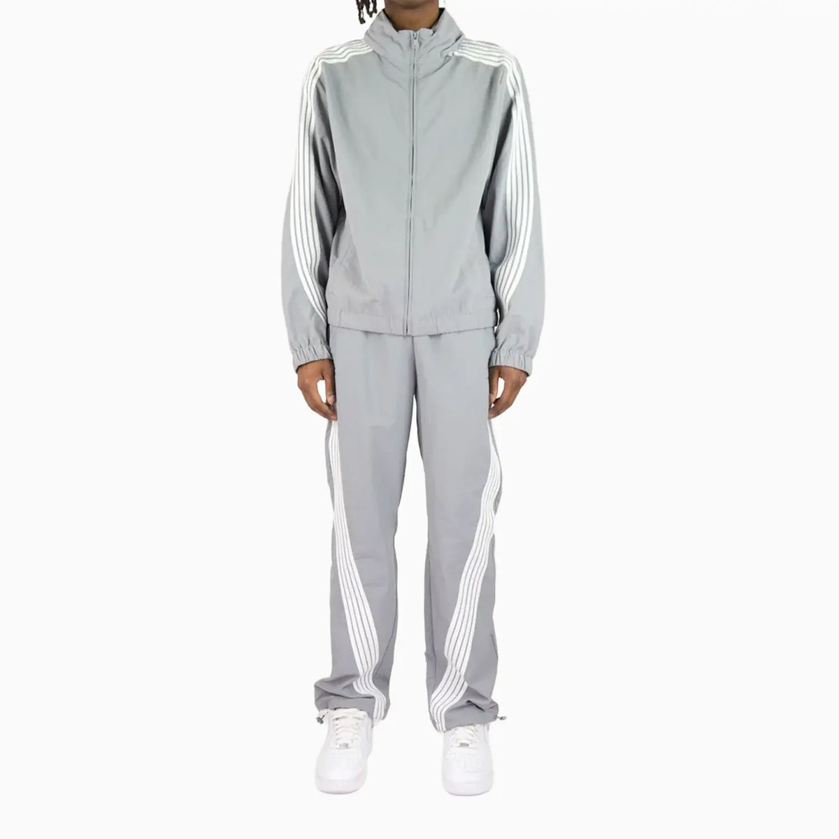 Kid's Striped Nylon Windbreaker Set Rebel Minds - Tops and Bottoms USA