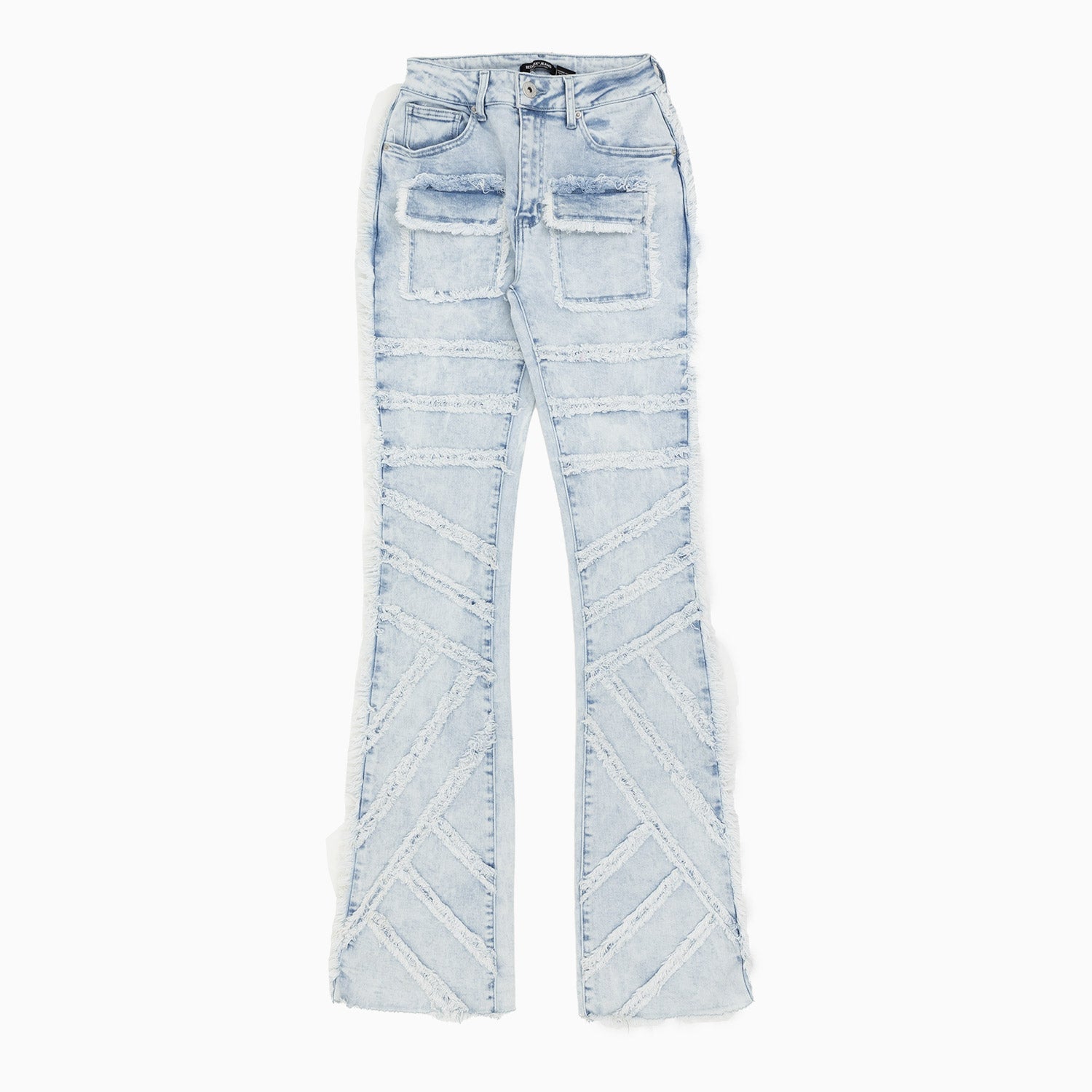 red-fox-womens-stacked-frayed-denim-jeans-pant-pa4406-ltblue_