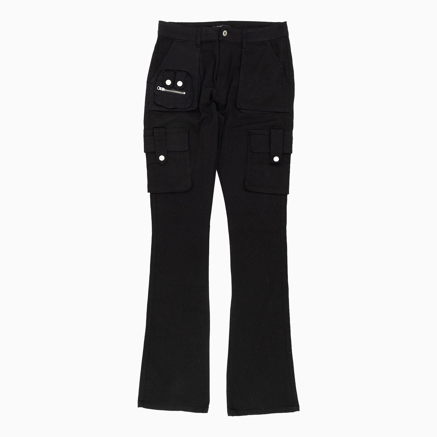 red-fox-womens-twill-cargo-pockets-stacked-pant-pl5426-black