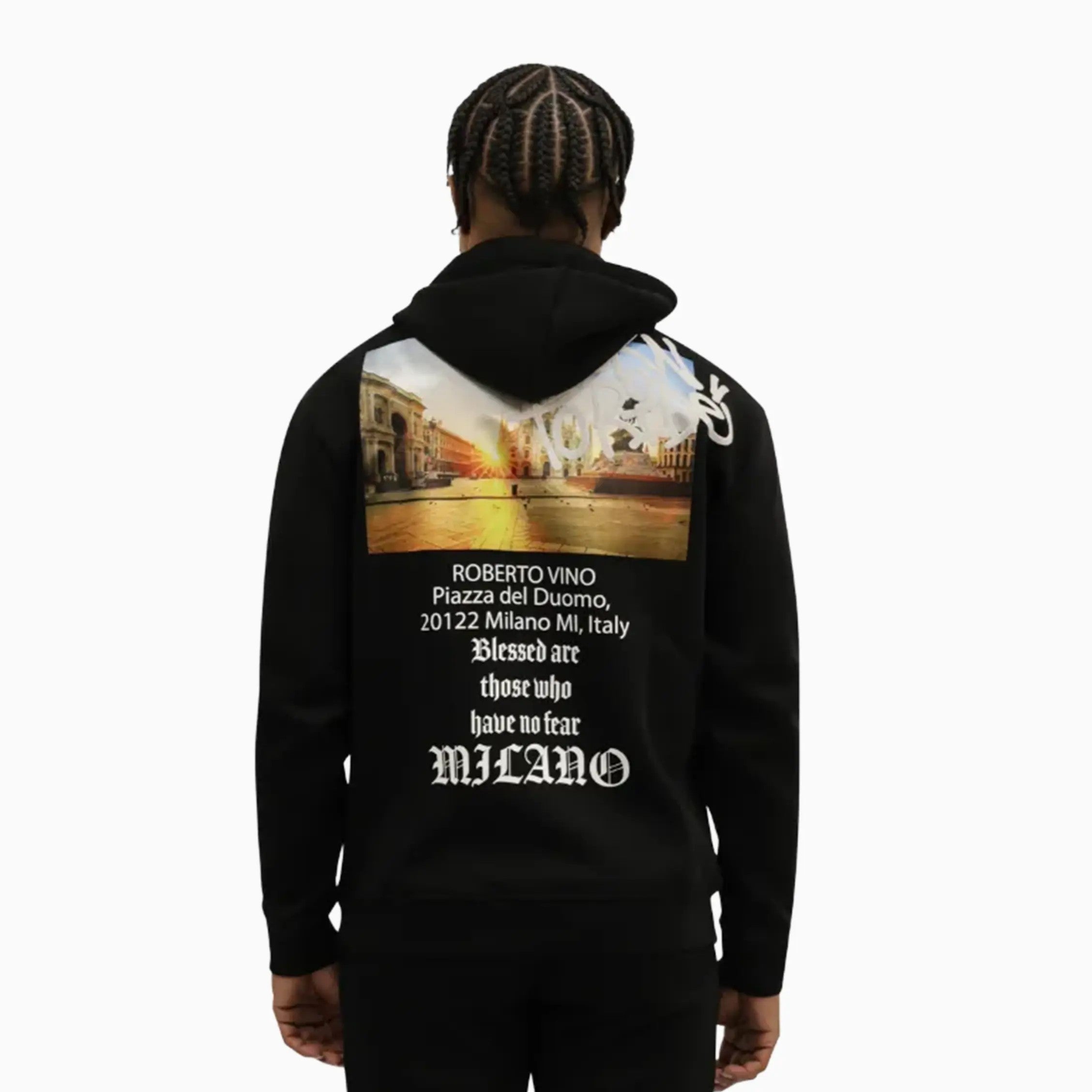 Men's Burning Cards Hoodie Roberto Vino - Tops and Bottoms USA