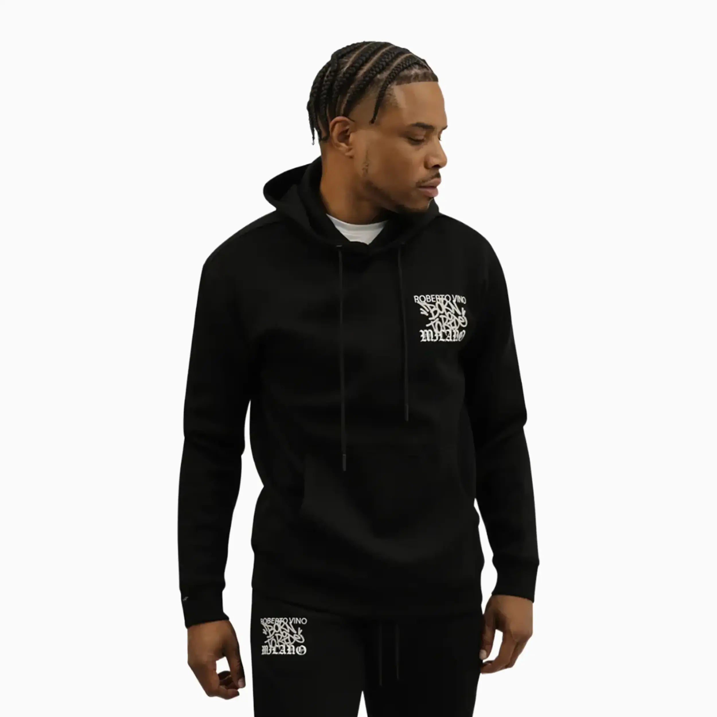 Men's Burning Cards Hoodie Roberto Vino - Tops and Bottoms USA
