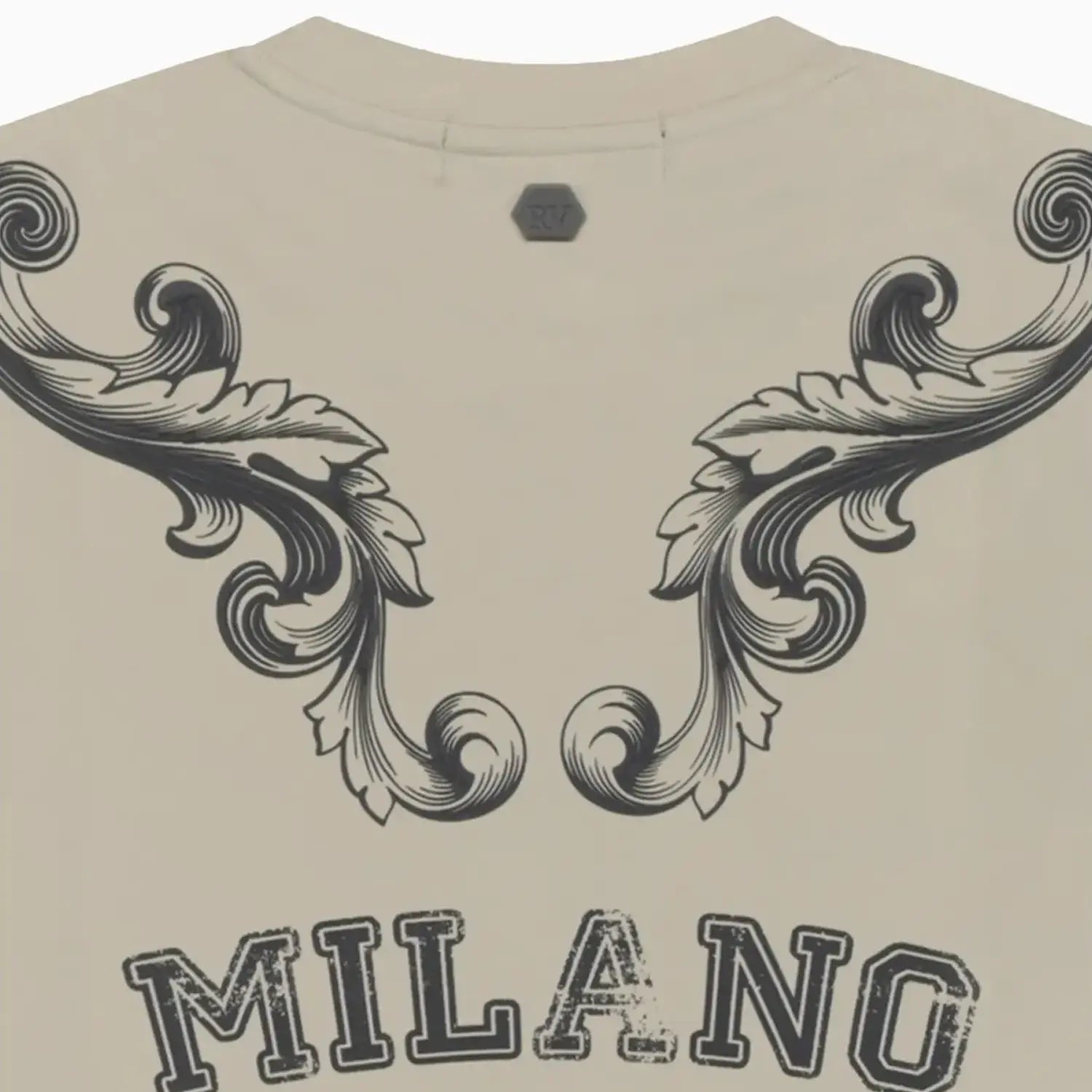 Men's Horns Crew Neck T-Shirt Roberto Vino - Tops and Bottoms USA