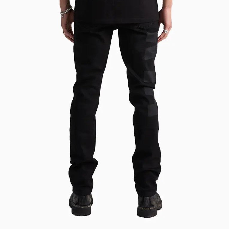 Men's Bryant Black Logo Slim Denim Pant