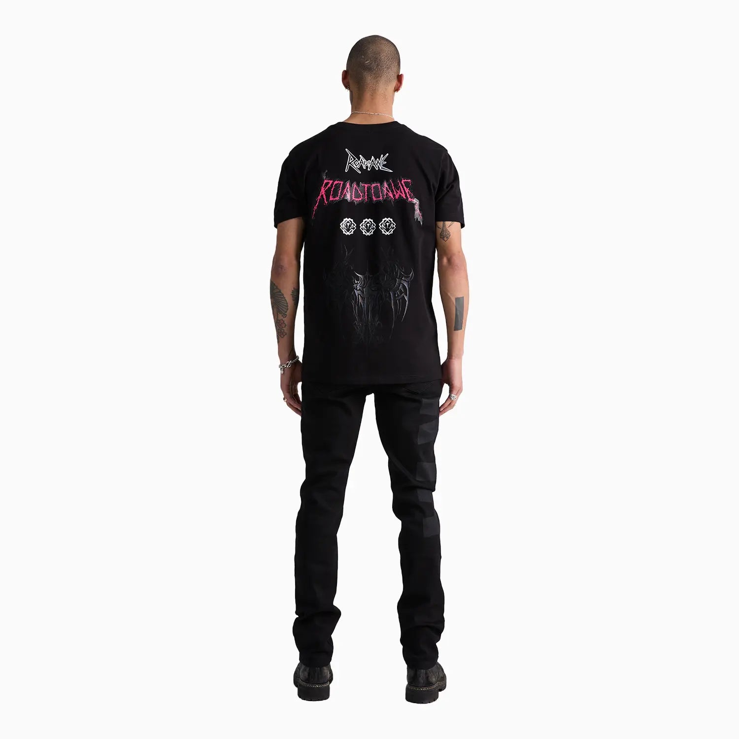 Men's Bryant Black Logo Slim Denim Pant