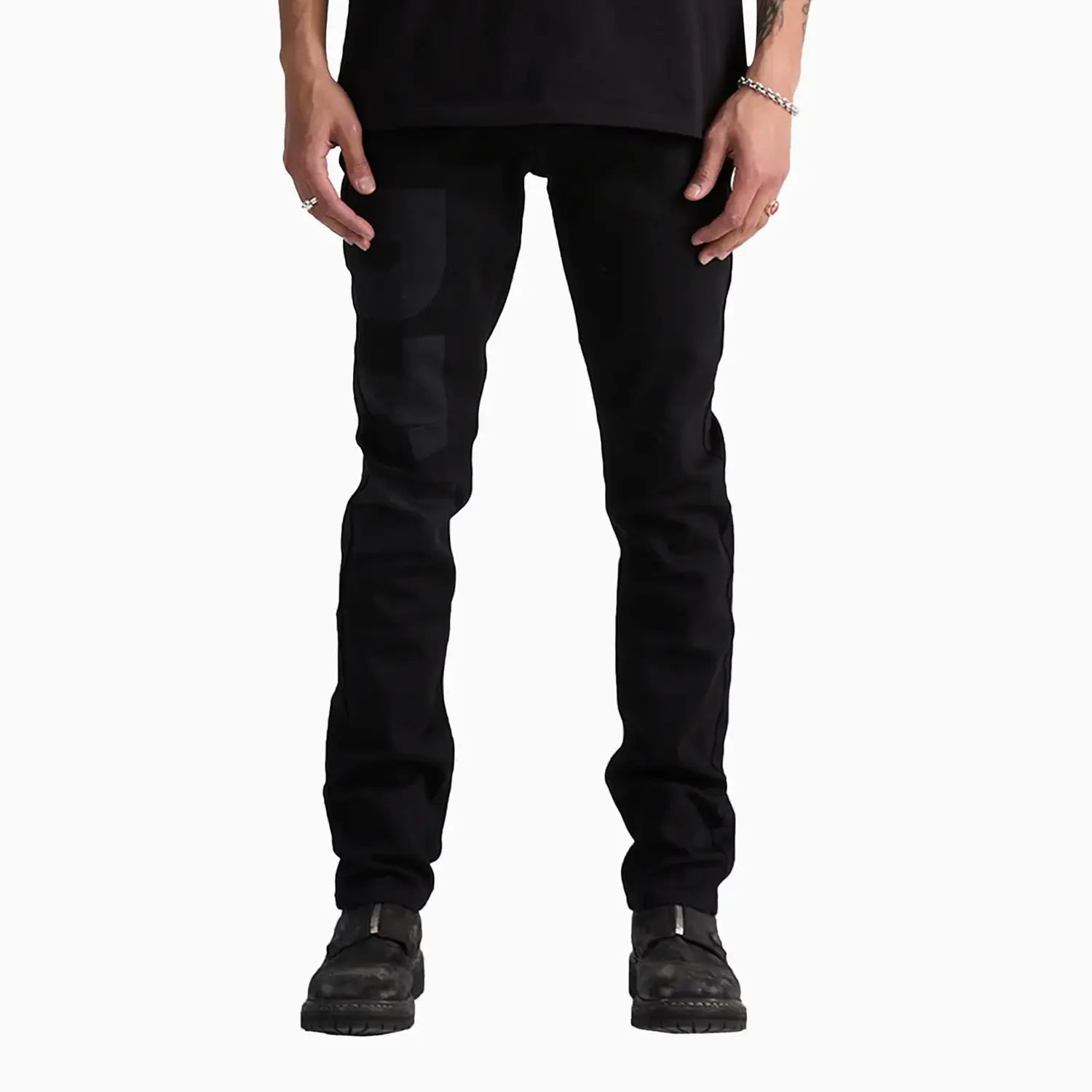 Men's Bryant Black Logo Slim Denim Pant