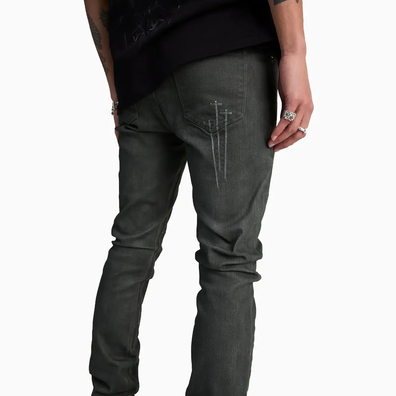 Men's Bryant Dusty Olive Triple Cross Denim Pant