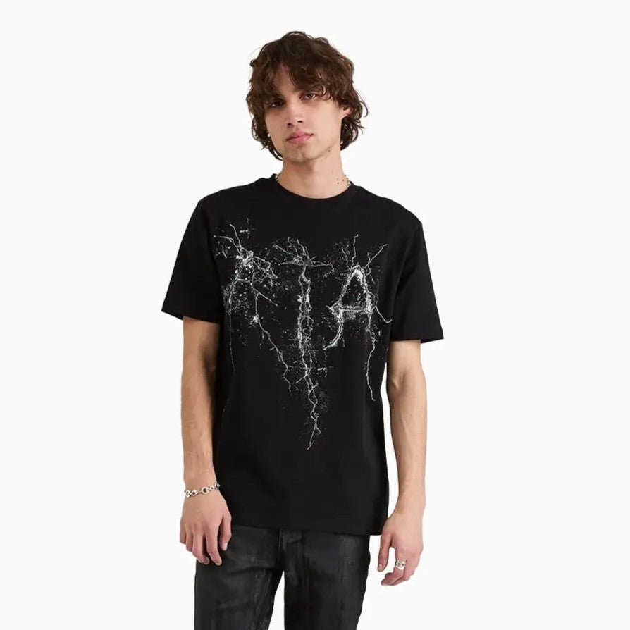 Men's Liam Black Cracked Logo T-Shirt RTA - Tops and Bottoms USA