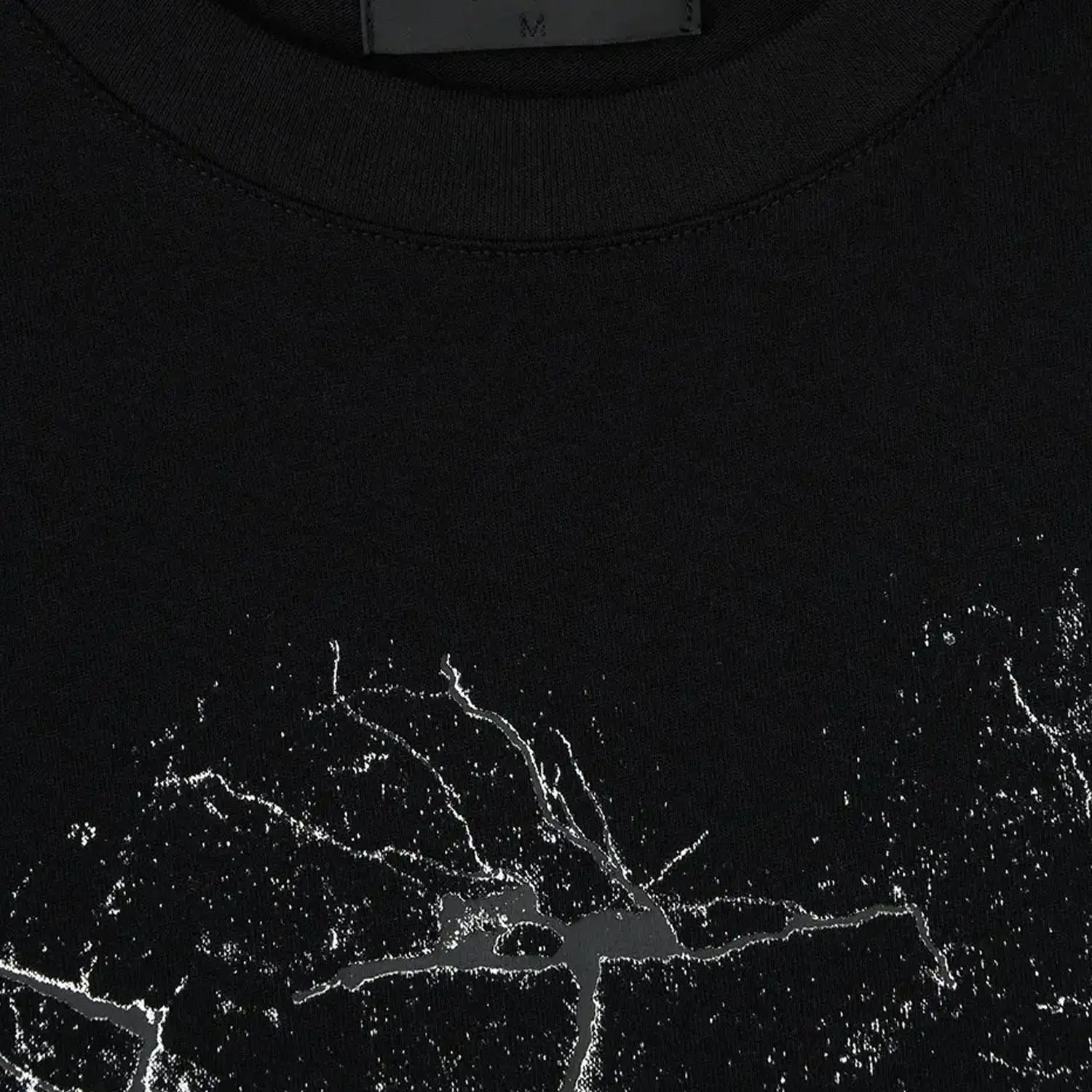 Men's Liam Black Cracked Logo T-Shirt RTA - Tops and Bottoms USA