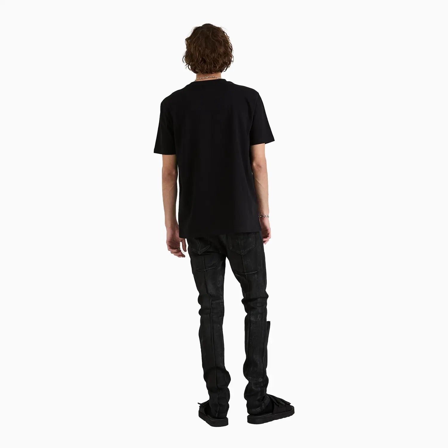 Men's Liam Black Cracked Logo T-Shirt RTA - Tops and Bottoms USA
