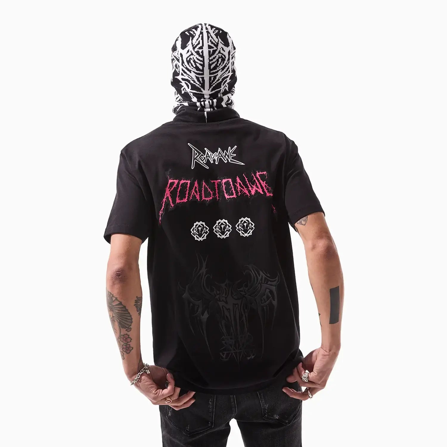 Men's Liam Black Cyber Metal T-Shirt RTA - Tops and Bottoms USA