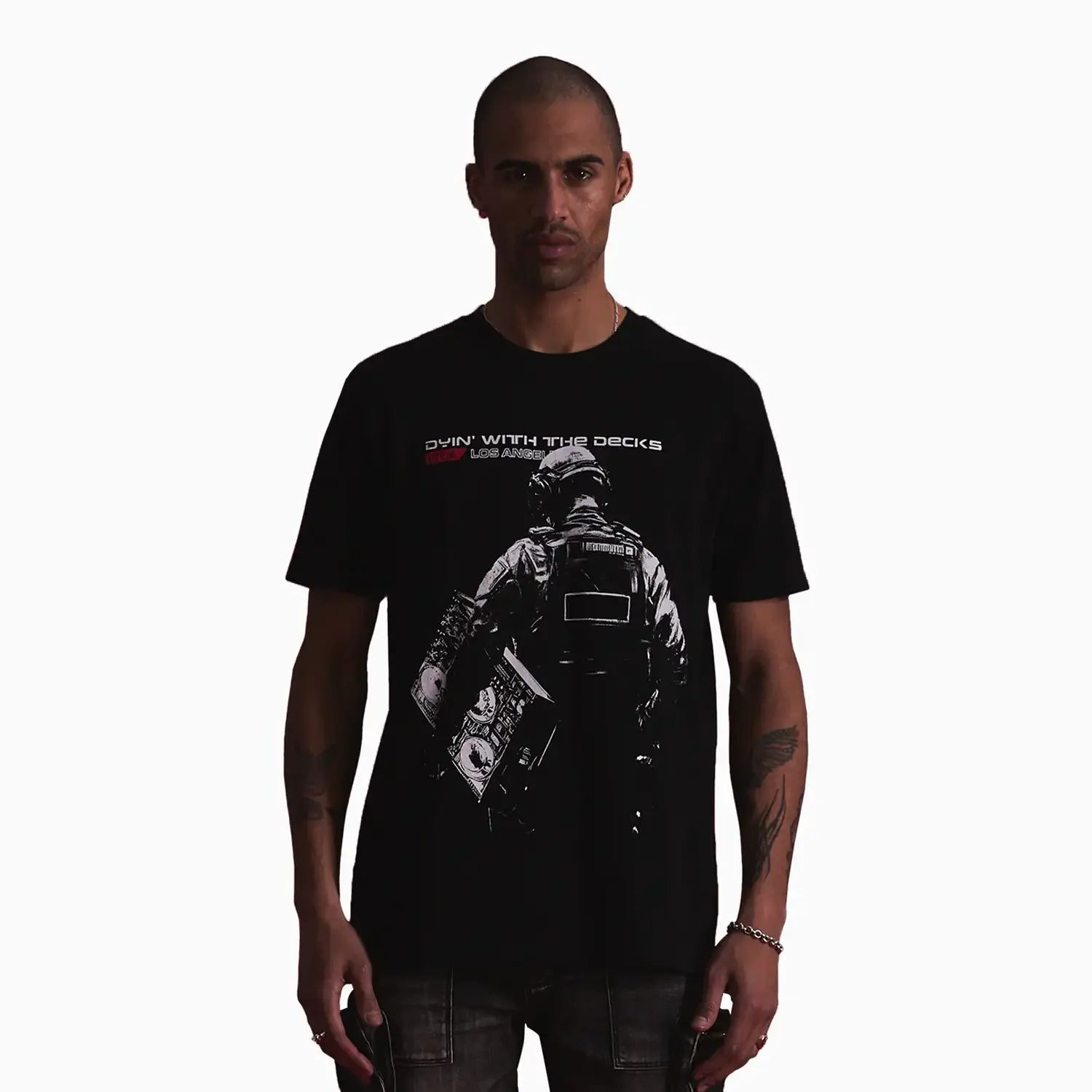 Men's Liam Black Deck T-Shirt RTA - Tops and Bottoms USA