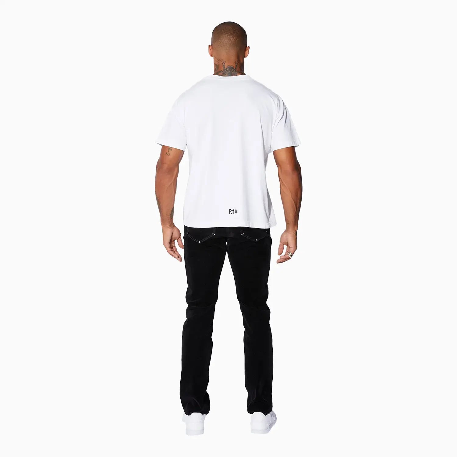 Men's Short Sleeve Black Logo T-Shirt RTA - Tops and Bottoms USA
