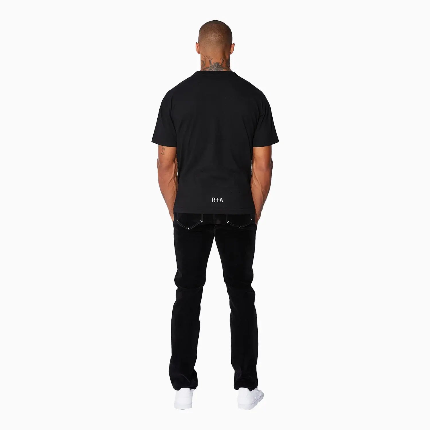 Men's Short Sleeve White Logo T-Shirt RTA - Tops and Bottoms USA
