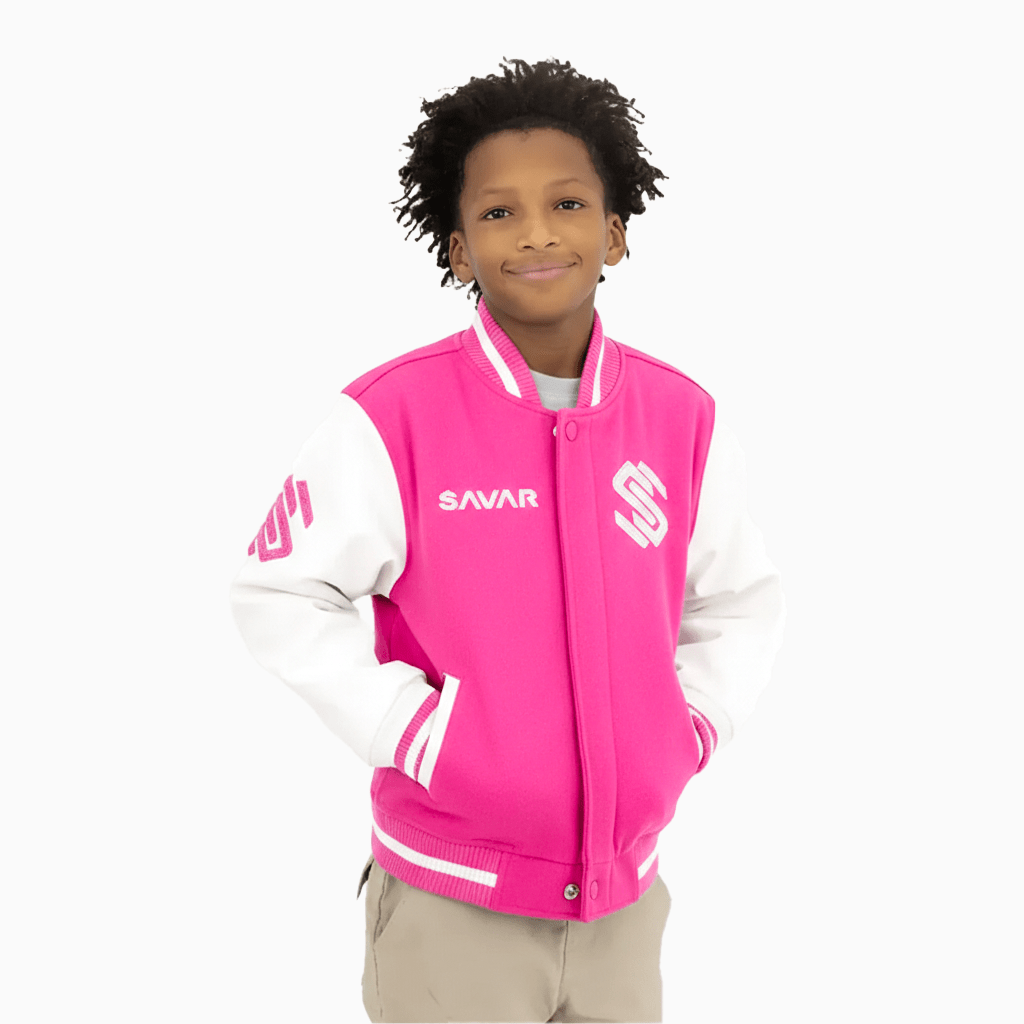 Kid's Circle Wool Varsity Jacket Savar - Tops and Bottoms USA