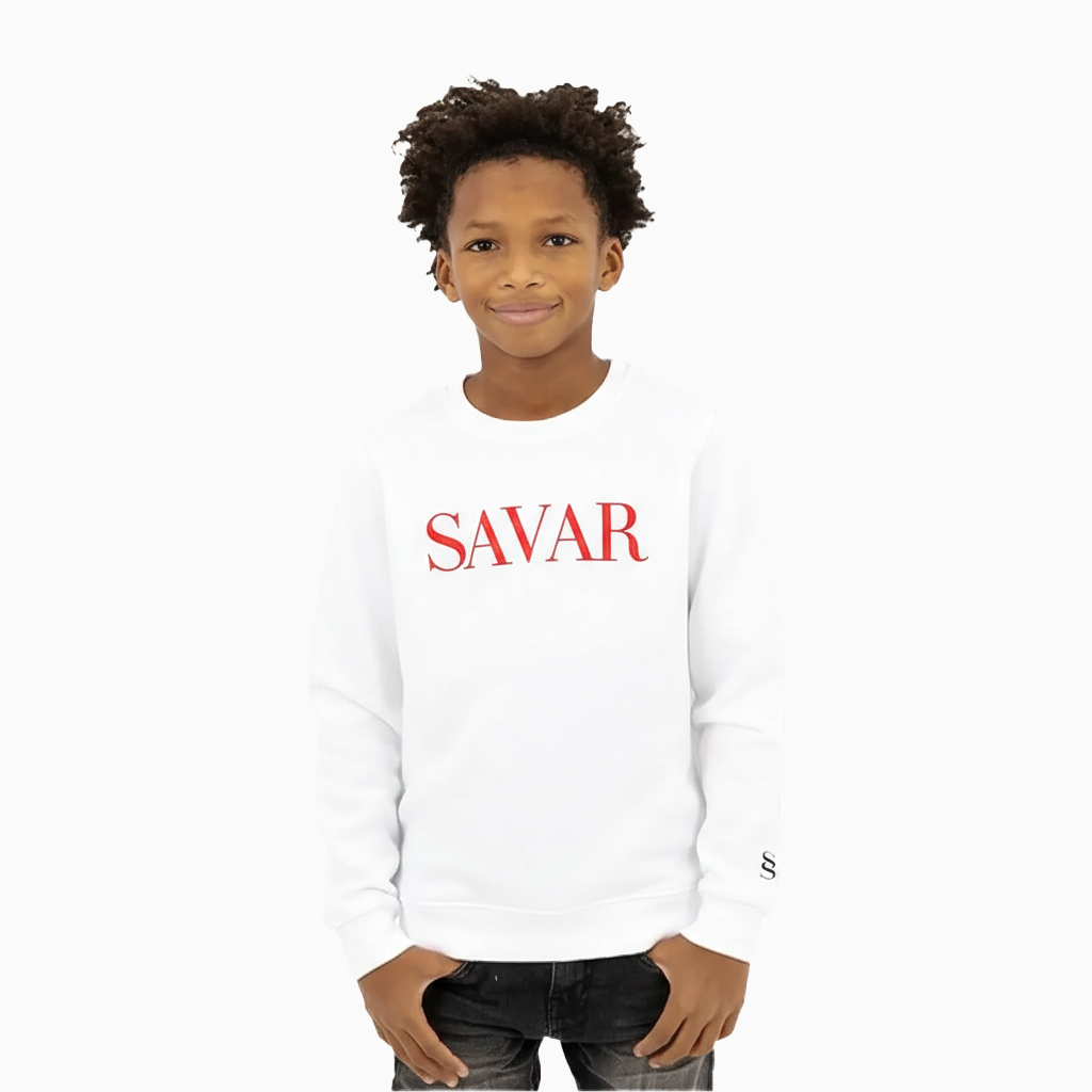 Kid's Embroidery Crew Neck Sweatshirt