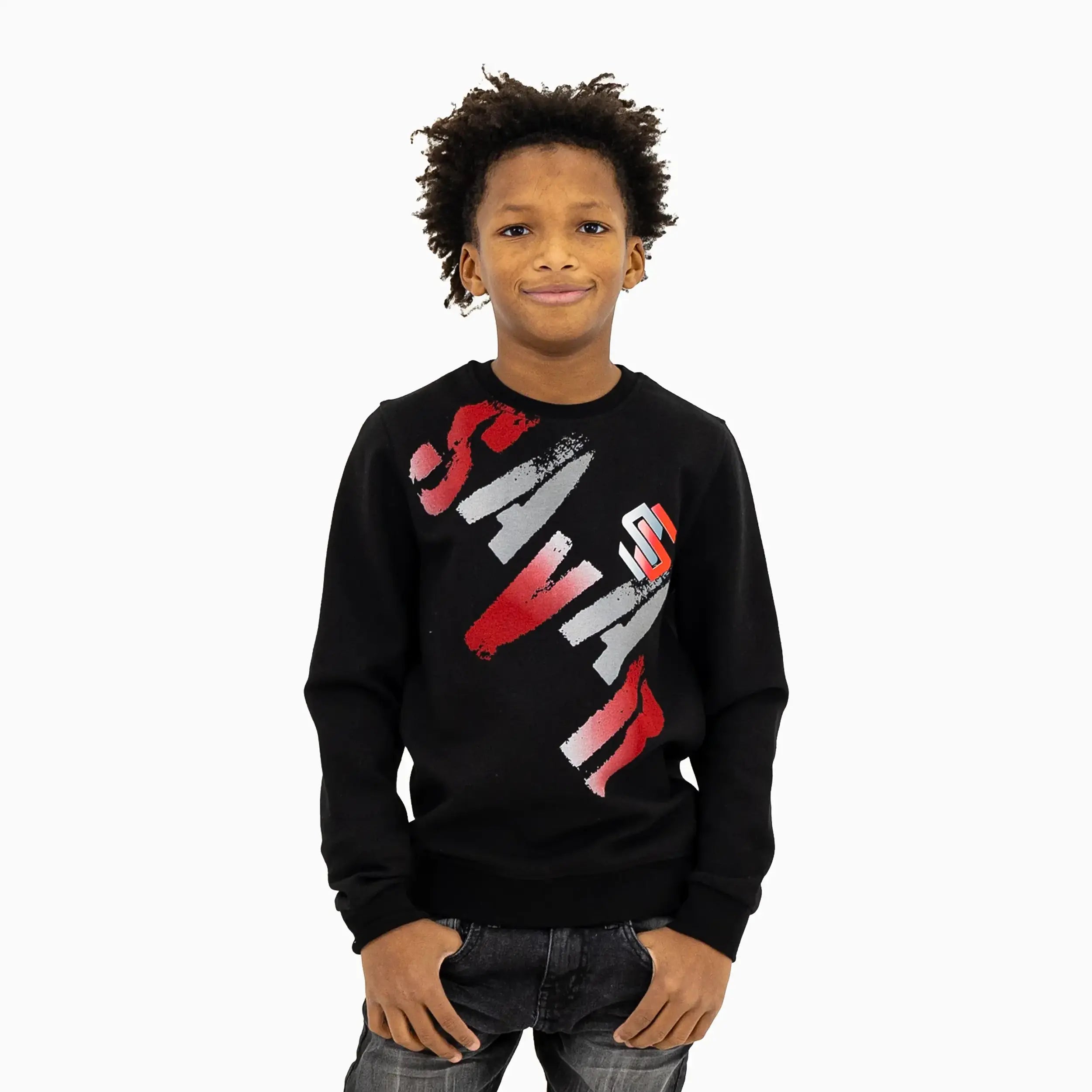 Kid's Graffiti Pulse Crew Neck Sweatshirt Savar - Tops and Bottoms USA