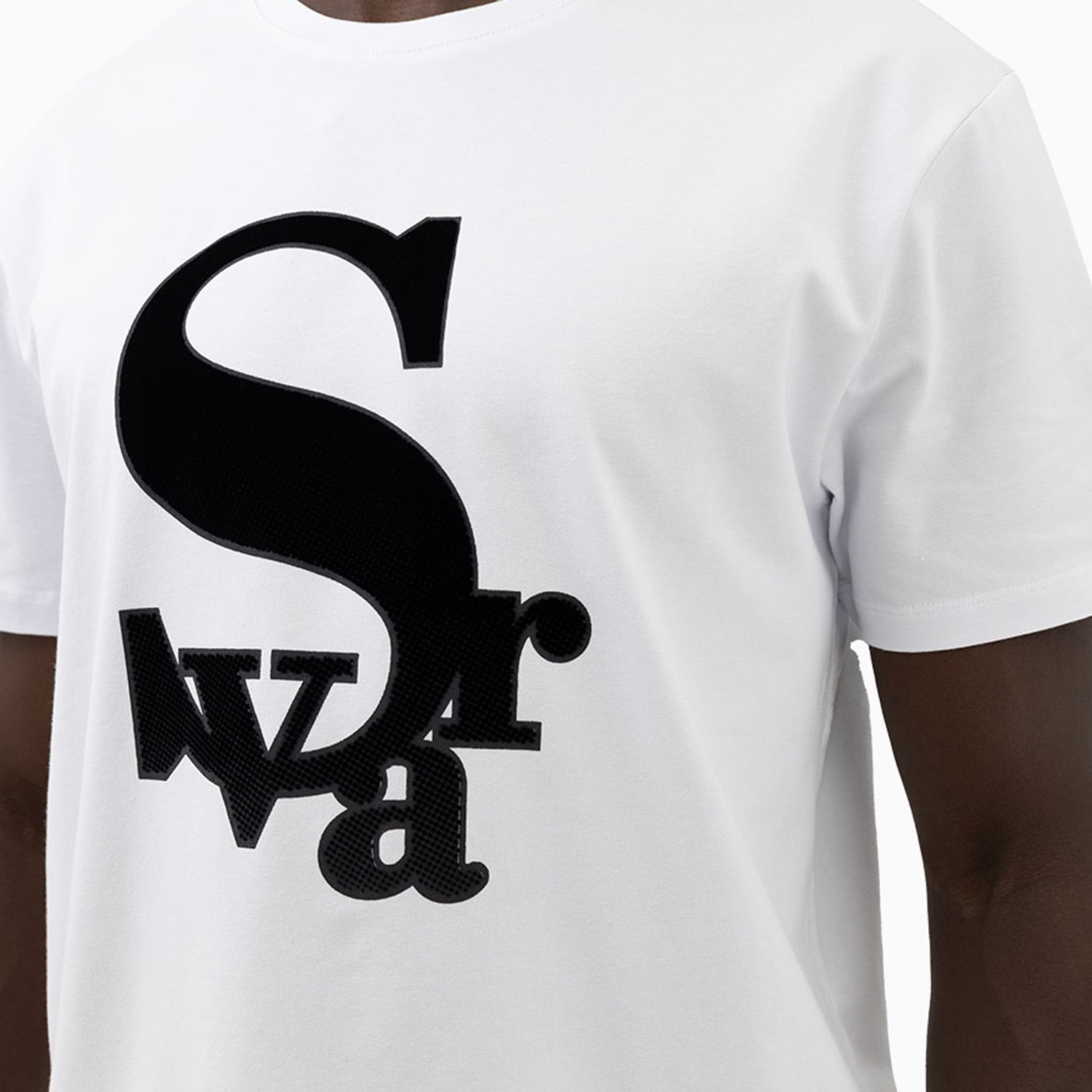 Men's Chenille Patch Short Sleeve T-Shirt Savar - Tops and Bottoms USA