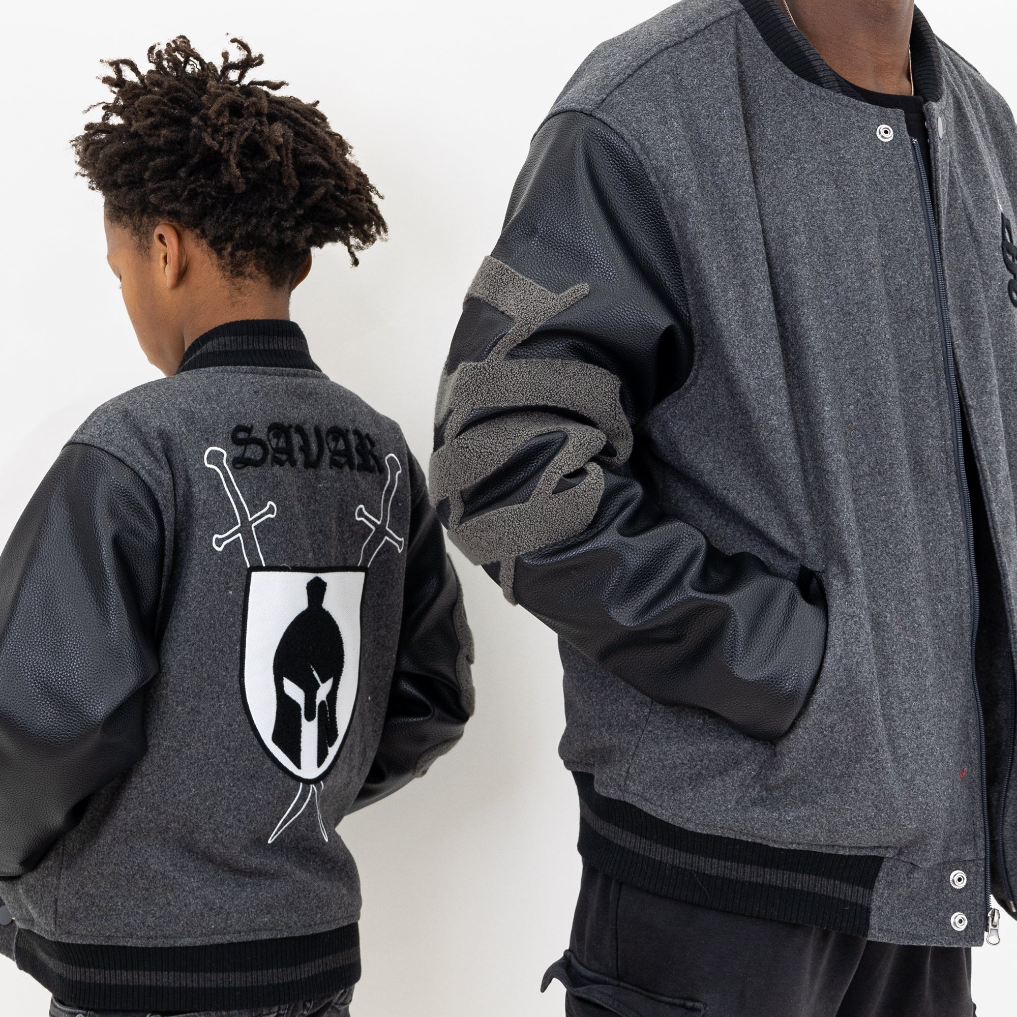 Men's Shield Wool Varsity Jacket Savar - Tops and Bottoms USA