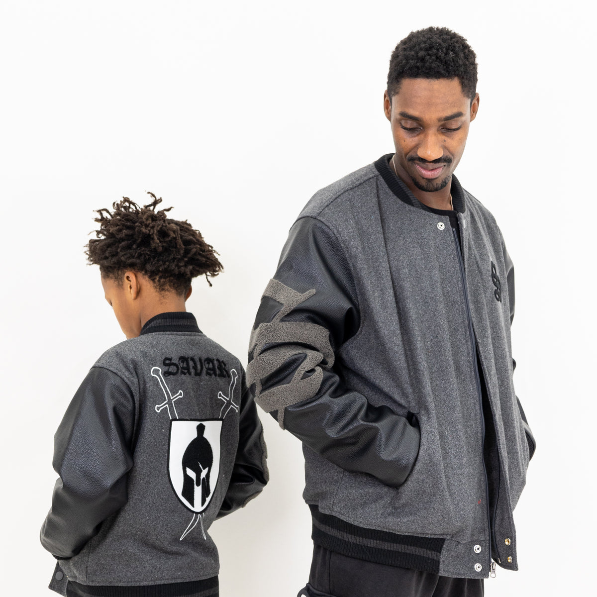 Men's Shield Wool Varsity Jacket Savar - Tops and Bottoms USA